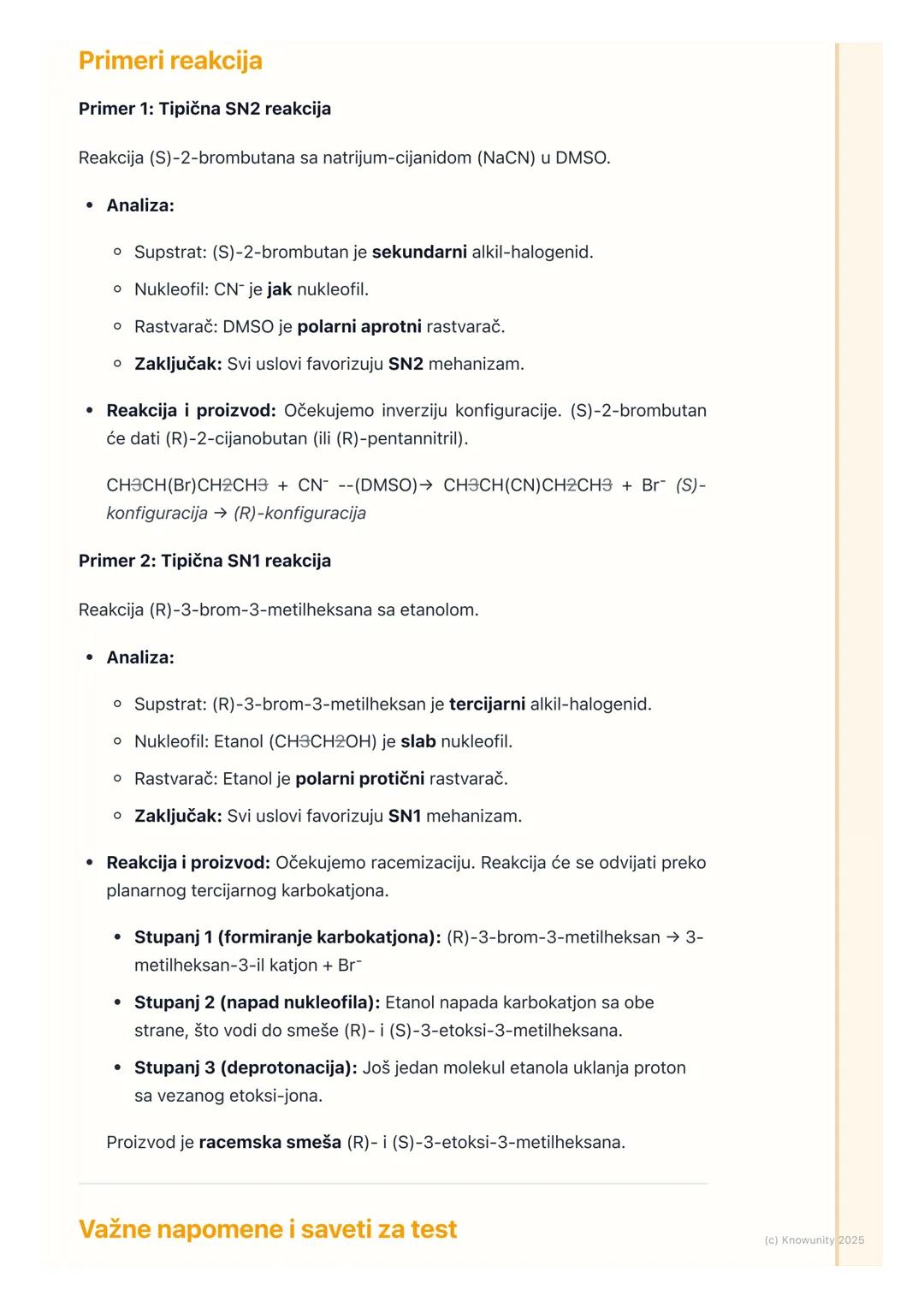 # Mehanizmi nukleofilne
supstitucije (SN1 i SN2)

Uvod u nukleofilnu supstituciju

Nukleofilna supstitucija je jedna od najvažnijih reakcija