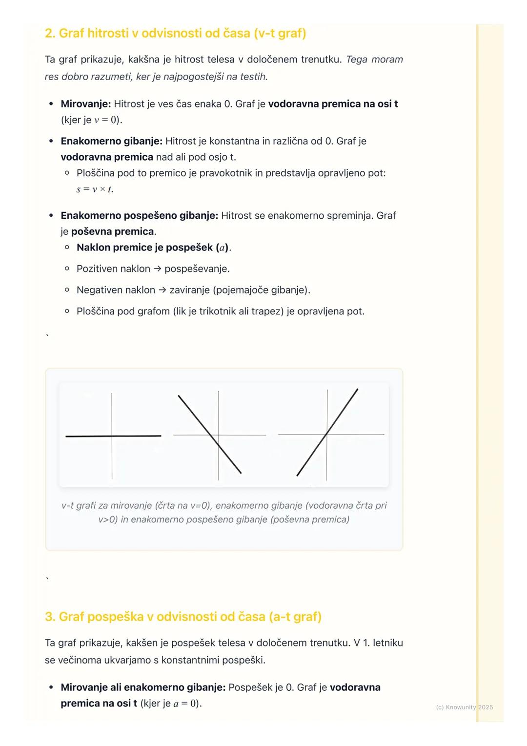 # 2.5. Grafi gibanja

Uvod v grafe gibanja

Grafi so super orodje za prikaz gibanja, ker lahko na hiter in pregleden način
vidimo, kako se j