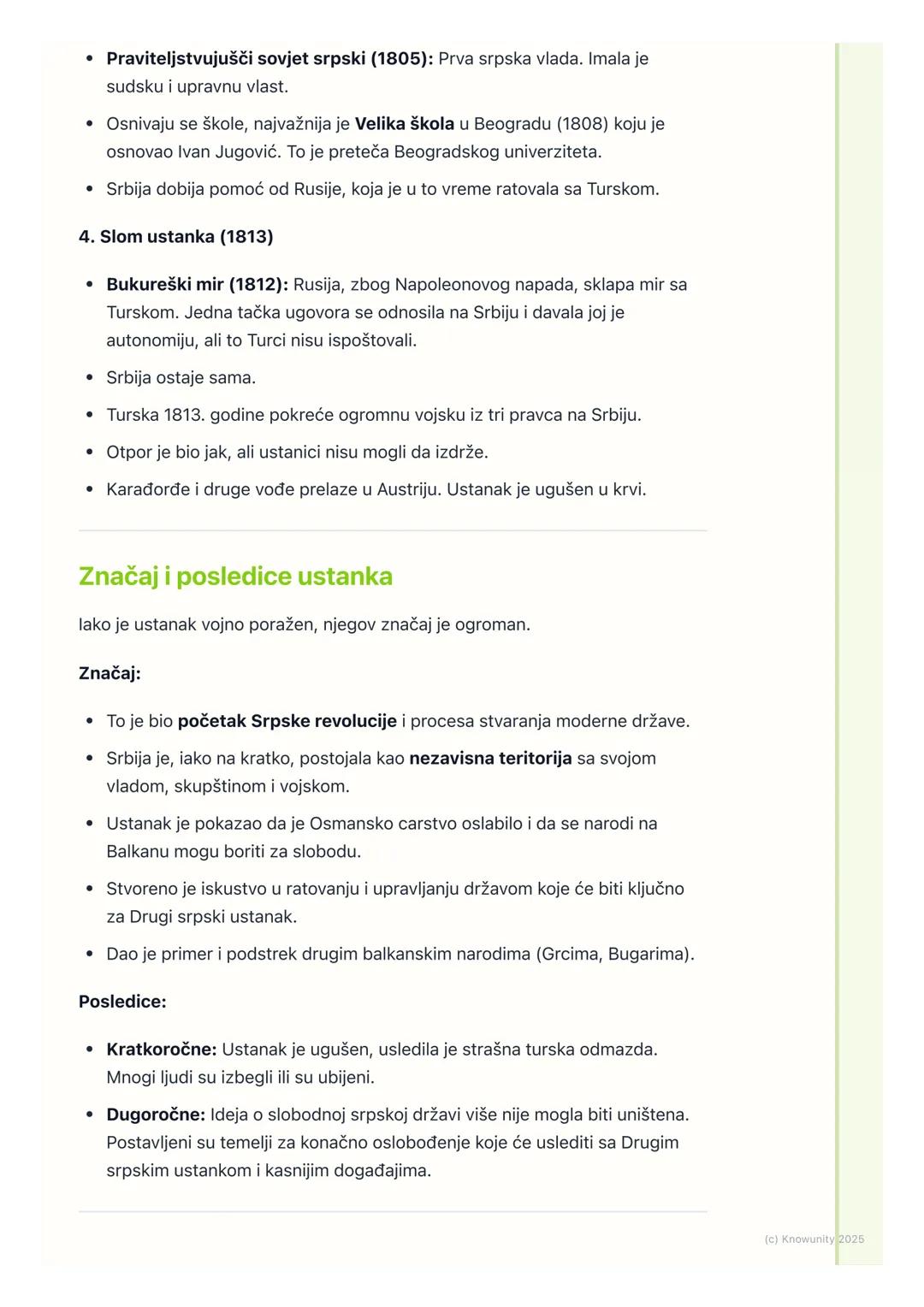 # Prvi srpski ustanak: uzroci,
vođe i značaj

Uvod u Prvi srpski ustanak

Prvi srpski ustanak je bio masovni oružani otpor Srba protiv Osman