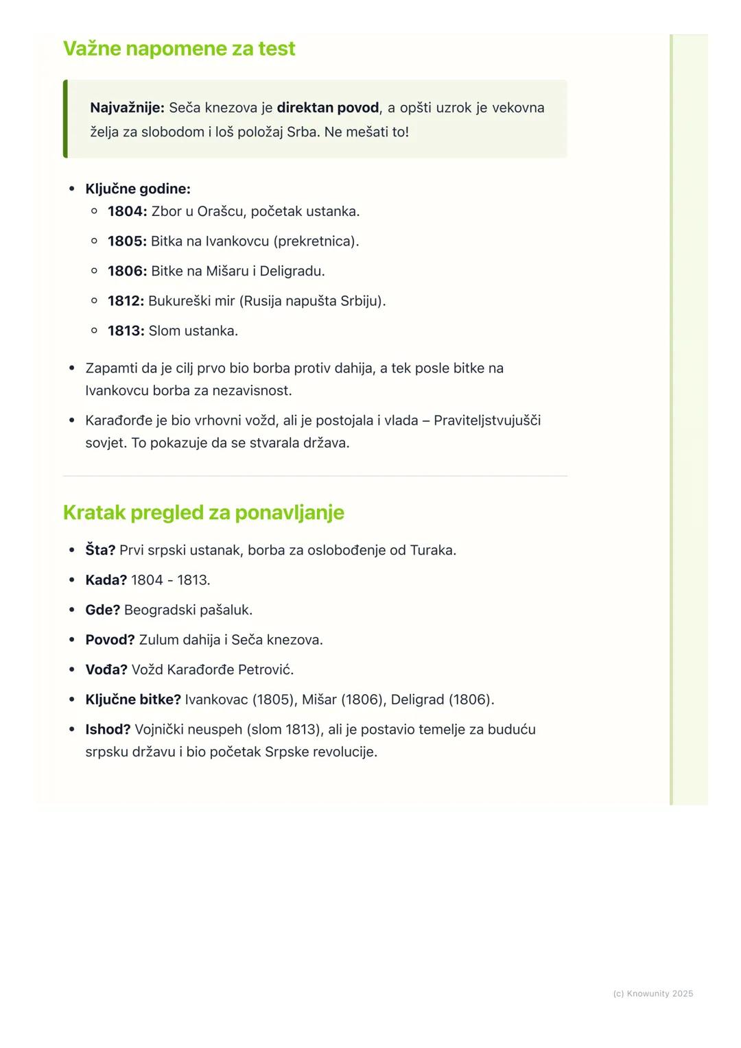 # Prvi srpski ustanak: uzroci,
vođe i značaj

Uvod u Prvi srpski ustanak

Prvi srpski ustanak je bio masovni oružani otpor Srba protiv Osman