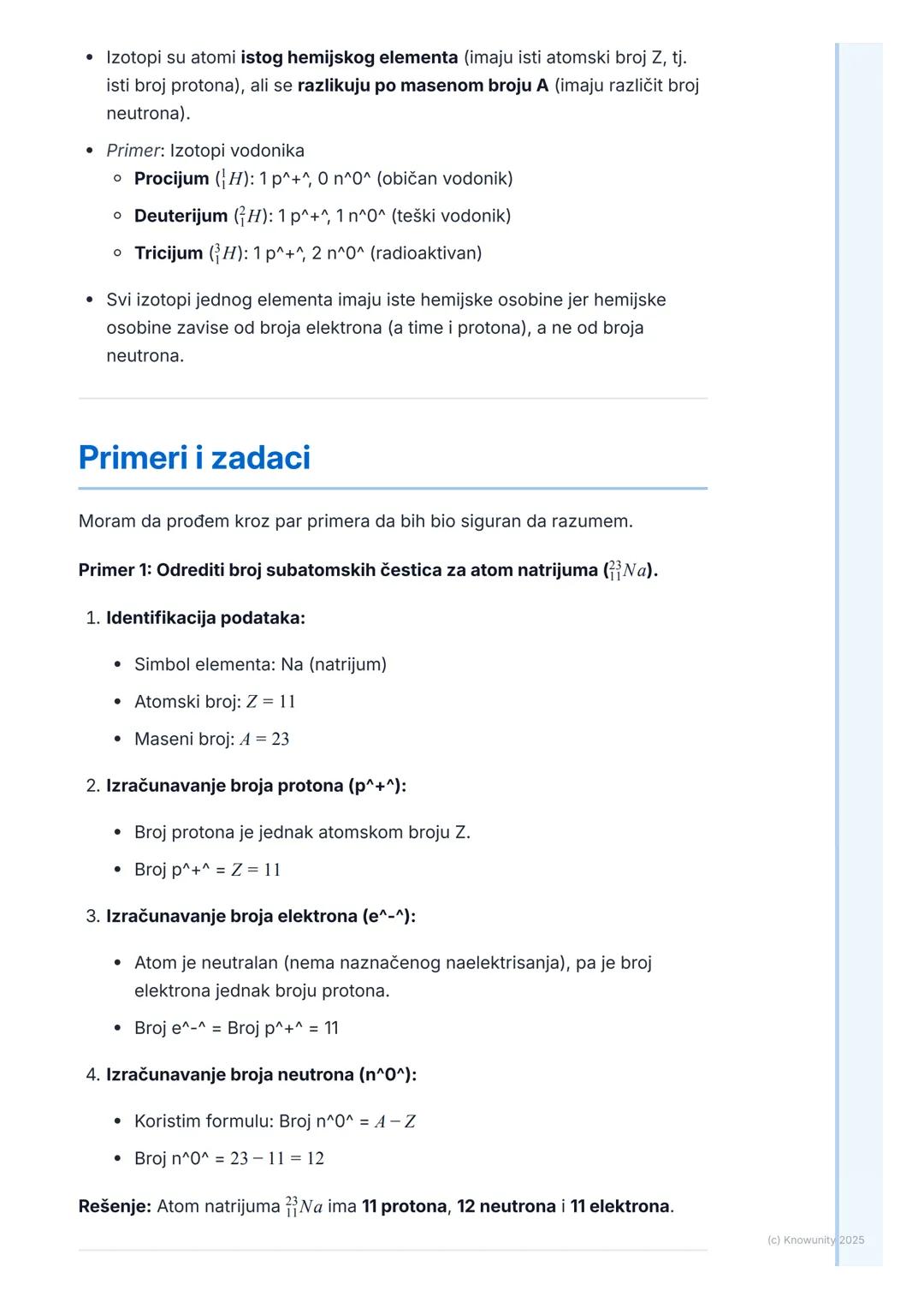 # Građa atoma

## Uvod u građu atoma

Sve što nas okružuje, sva materija, sastoji se od atoma. Atom je osnovna
jedinica hemijskog elementa. 