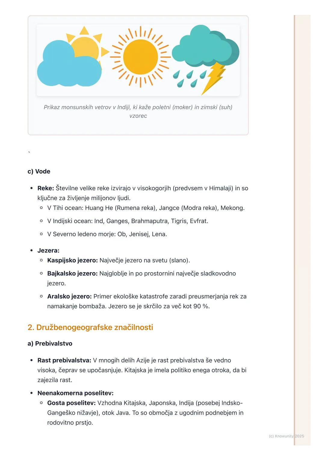 # Azija

Splošni pregled in lega

Azija je največja celina tako po površini (približno 44,6 mio km^2, kar je
skoraj tretjina kopnega na Zeml