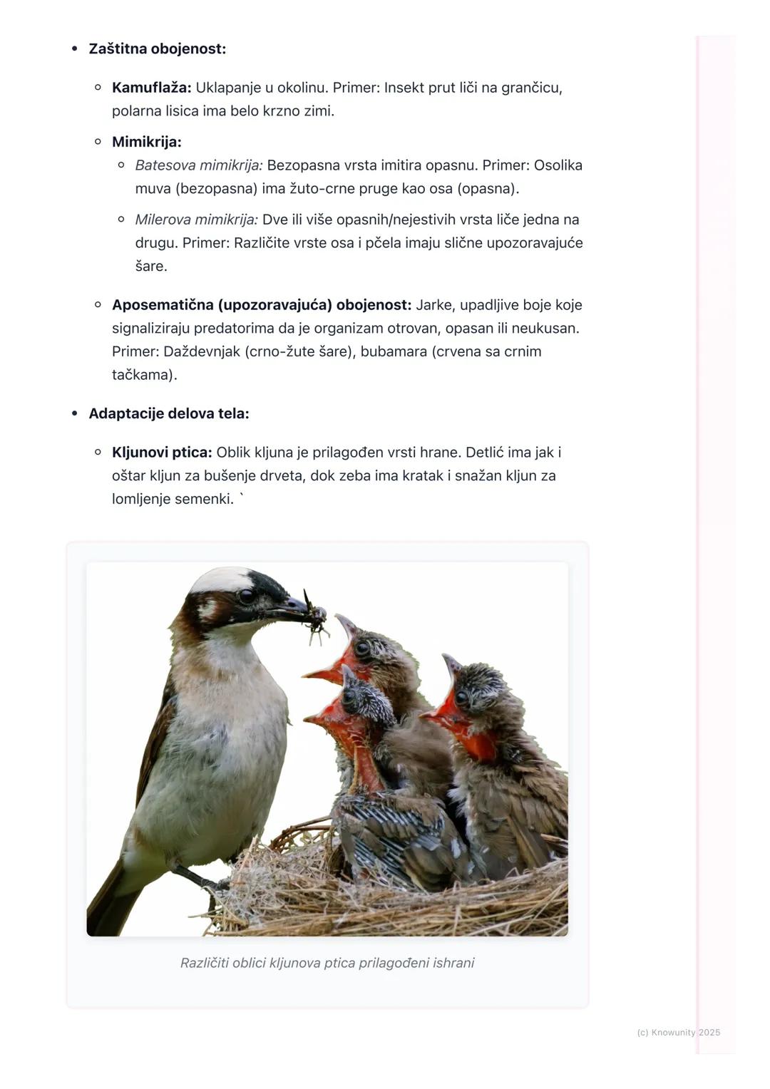 # Adaptacije organizama

Uvod u adaptacije

Adaptacije su nasledne osobine koje pomažu organizmima da prežive i da se
razmnožavaju u svojoj 