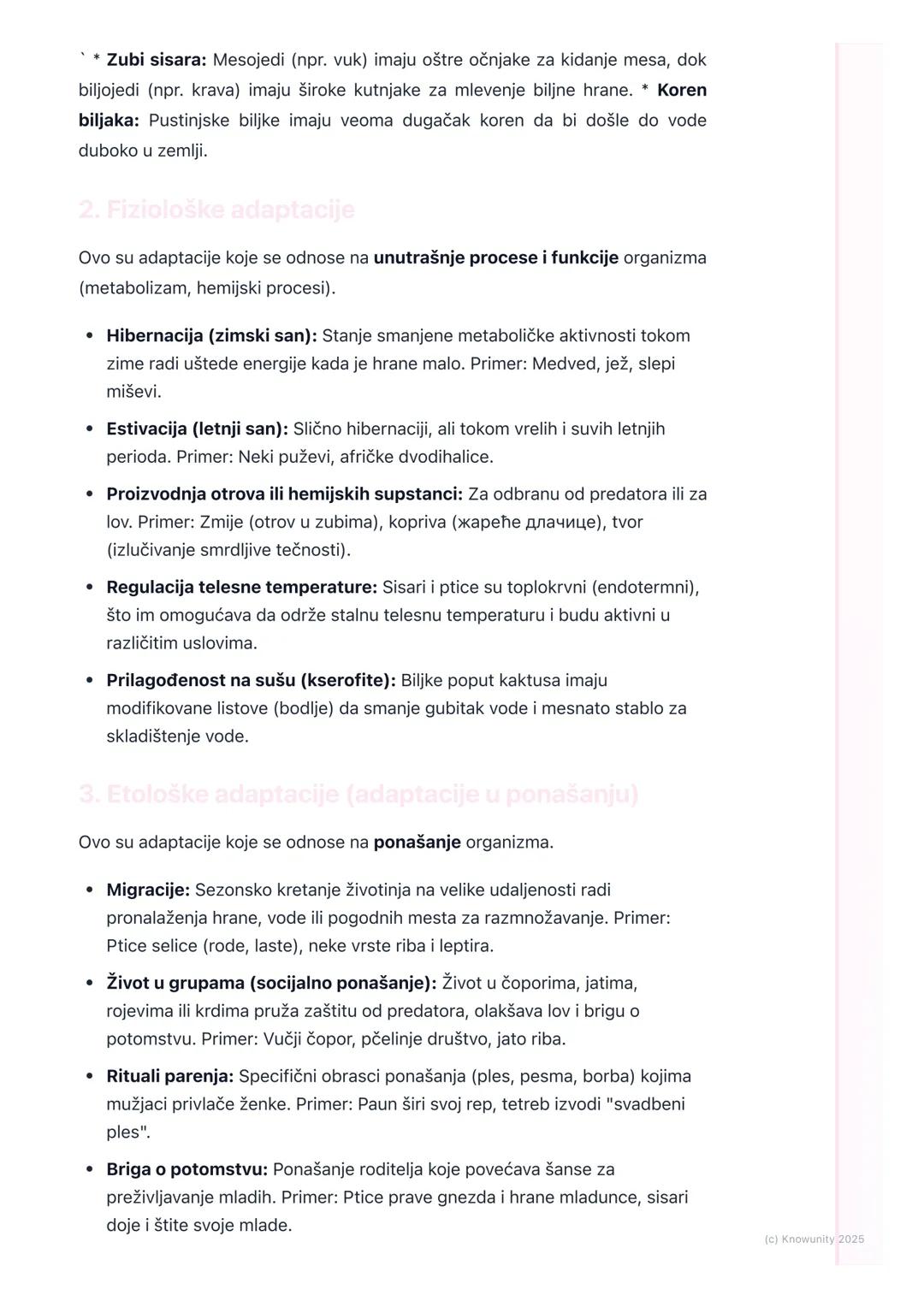 # Adaptacije organizama

Uvod u adaptacije

Adaptacije su nasledne osobine koje pomažu organizmima da prežive i da se
razmnožavaju u svojoj 