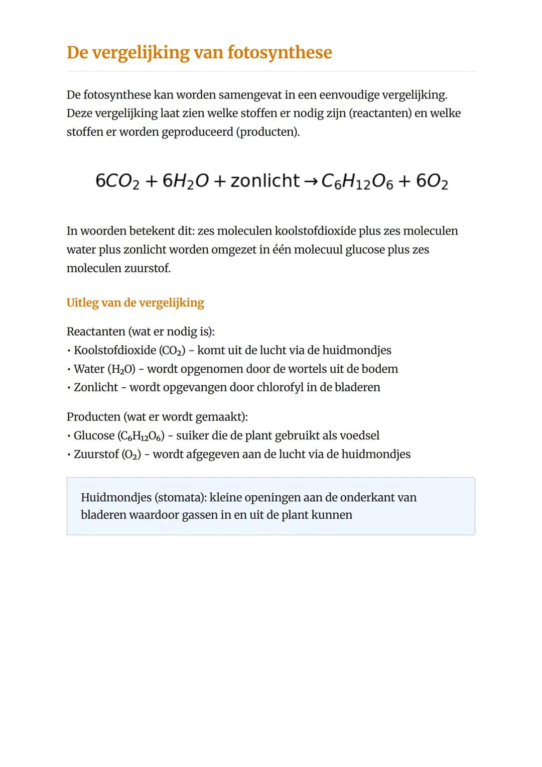 Fotosynthese: processen en
belang voor het leven op aarde
Hoe planten licht omzetten in voedsel en waarom dit essentieel is
Biologie - Grade