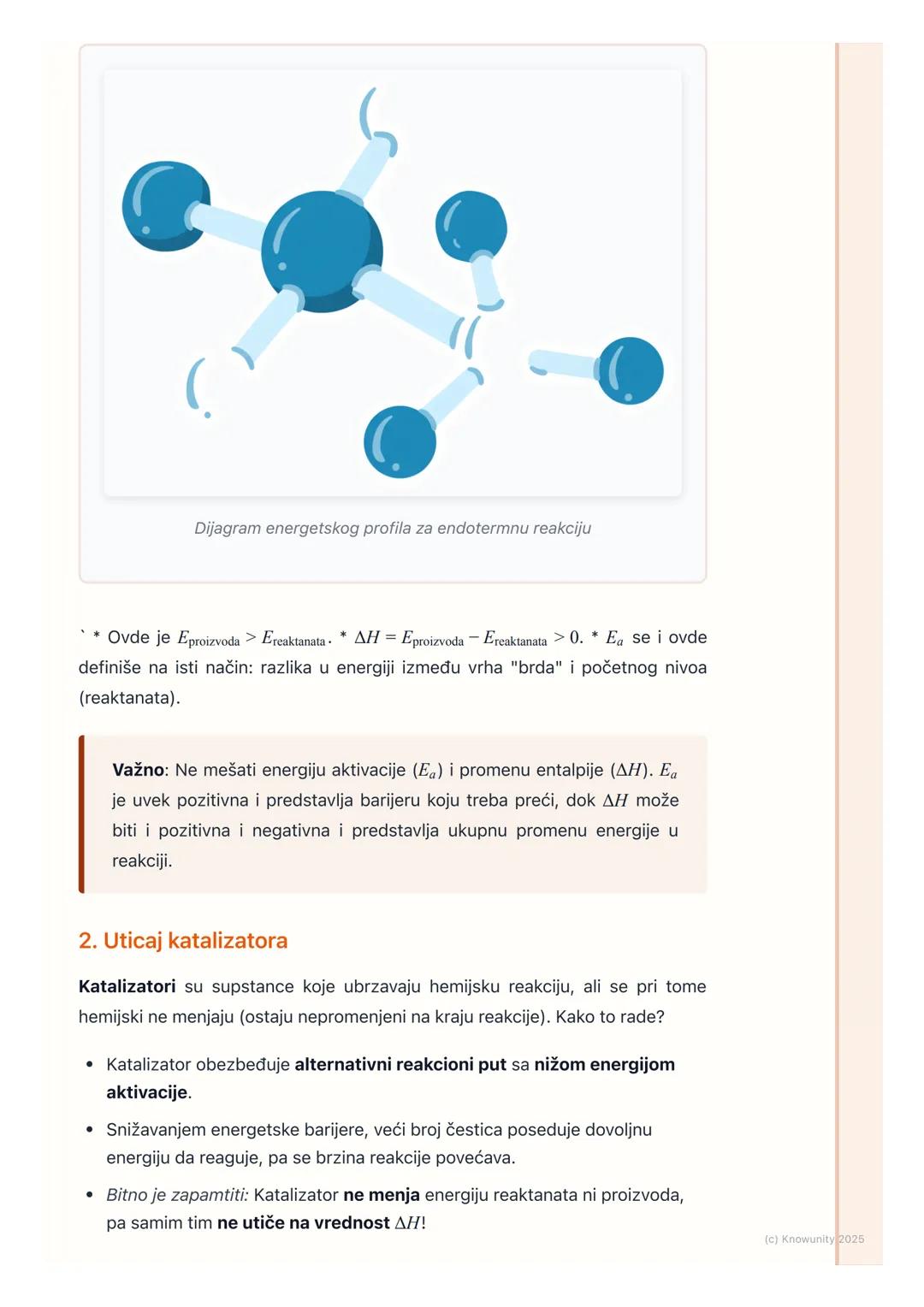 # Energija aktivacije i
Arrheniusova jednačina

Uvod u energiju aktivacije

Da bi hemijska reakcija uopšte započela, čestice reaktanata (ato