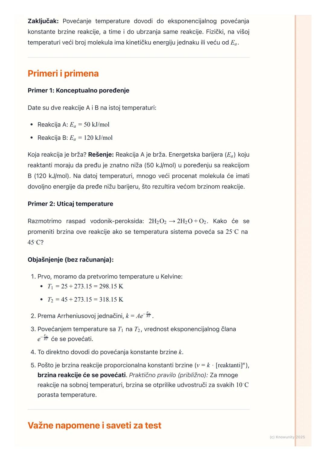 # Energija aktivacije i
Arrheniusova jednačina

Uvod u energiju aktivacije

Da bi hemijska reakcija uopšte započela, čestice reaktanata (ato