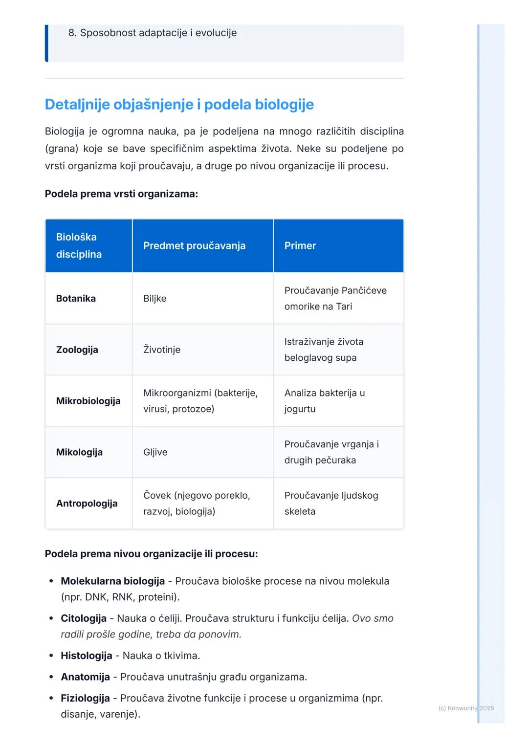 # Šta je biologija?

Šta je biologija?

Biologija je prirodna nauka koja proučava život i žive organizme. To uključuje
njihovu strukturu, fu