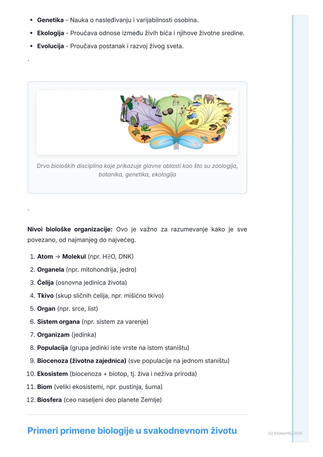 # Šta je biologija?

Šta je biologija?

Biologija je prirodna nauka koja proučava život i žive organizme. To uključuje
njihovu strukturu, fu