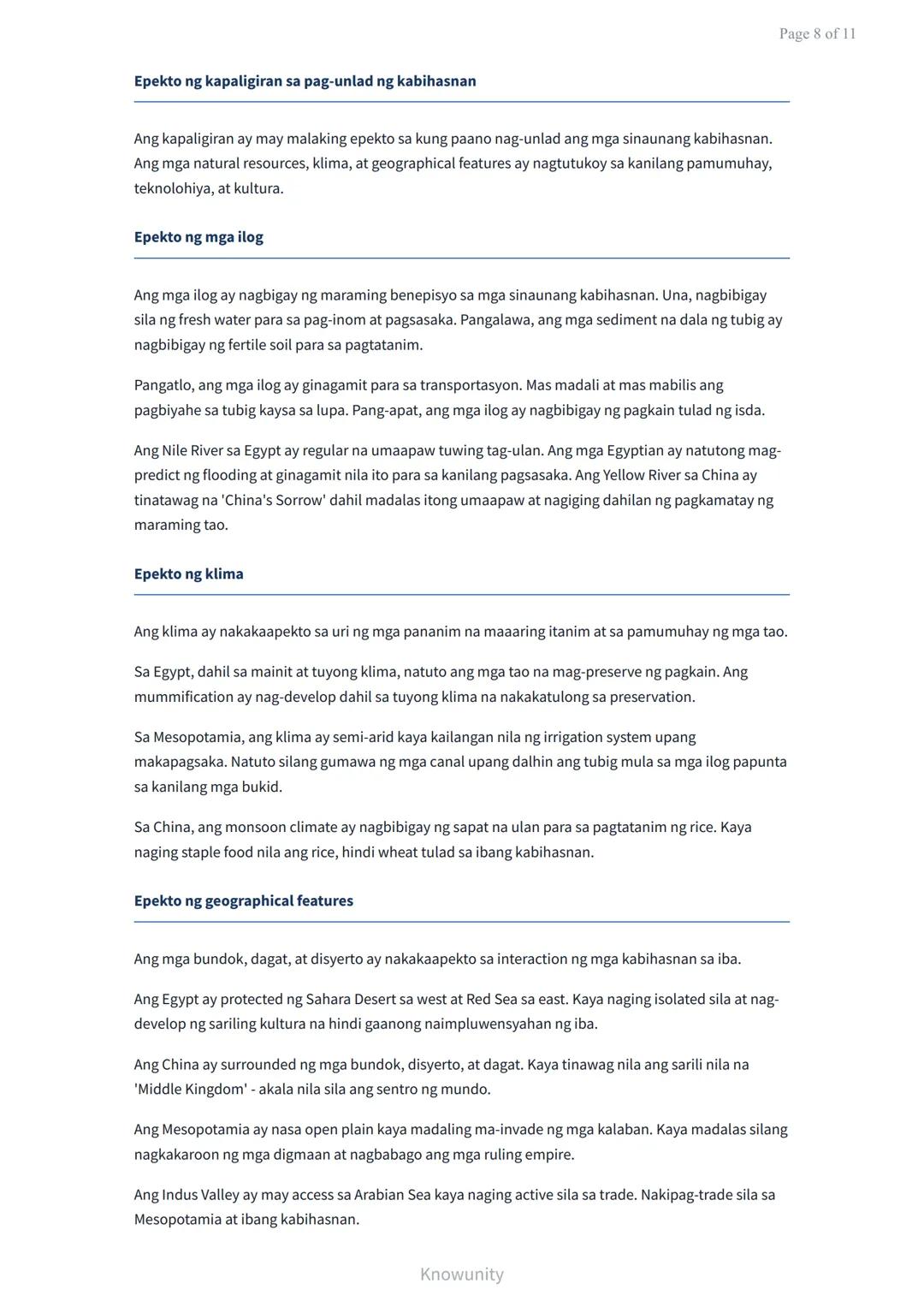 # Sinauang Kabihasnan ng Daigdig: Pagkakatulad at Pagkakaiba

Pag-aaral ng mga sinauang kabihasnan at kanilang mga katangian

## Mga Layunin