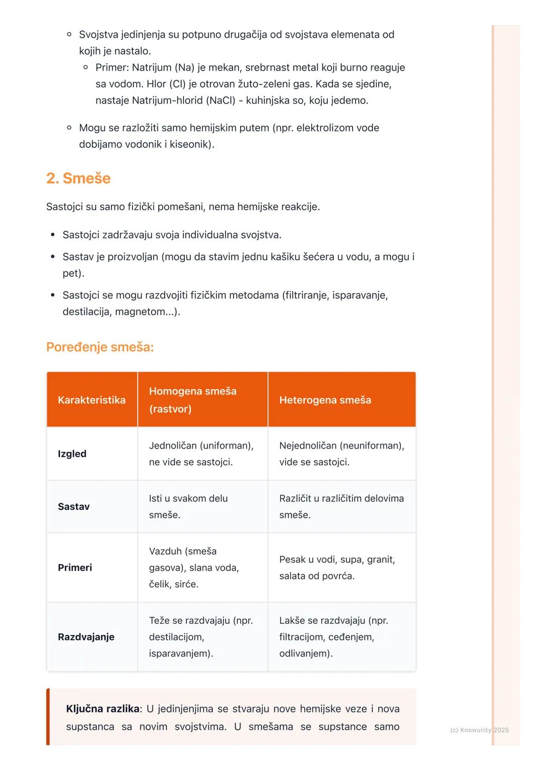 # Smeše i čiste supstance

Uvod i osnovni pojmovi

Sve oko nas je napravljeno od materije. Materija ima masu i zauzima prostor. U
hemiji, ma