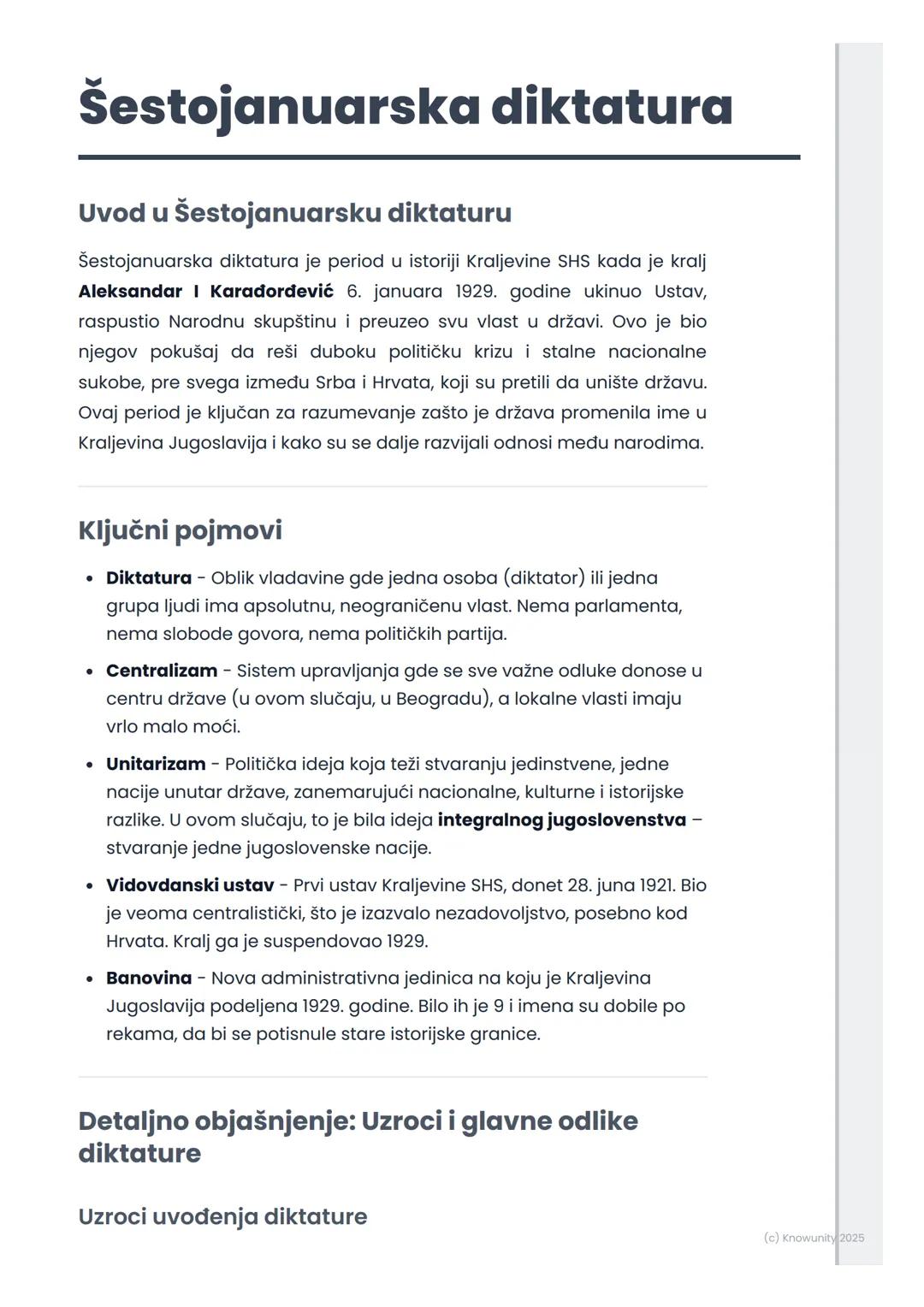 # Šestojanuarska diktatura

Uvod u šestojanuarsku diktaturu

Šestojanuarska diktatura je period u istoriji Kraljevine SHS kada je kralj
Alek