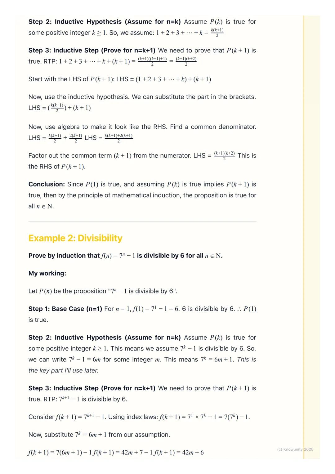# Proof by Induction

What is proof by induction?

Proof by induction is a way of proving that a statement, or proposition, is true
for all 