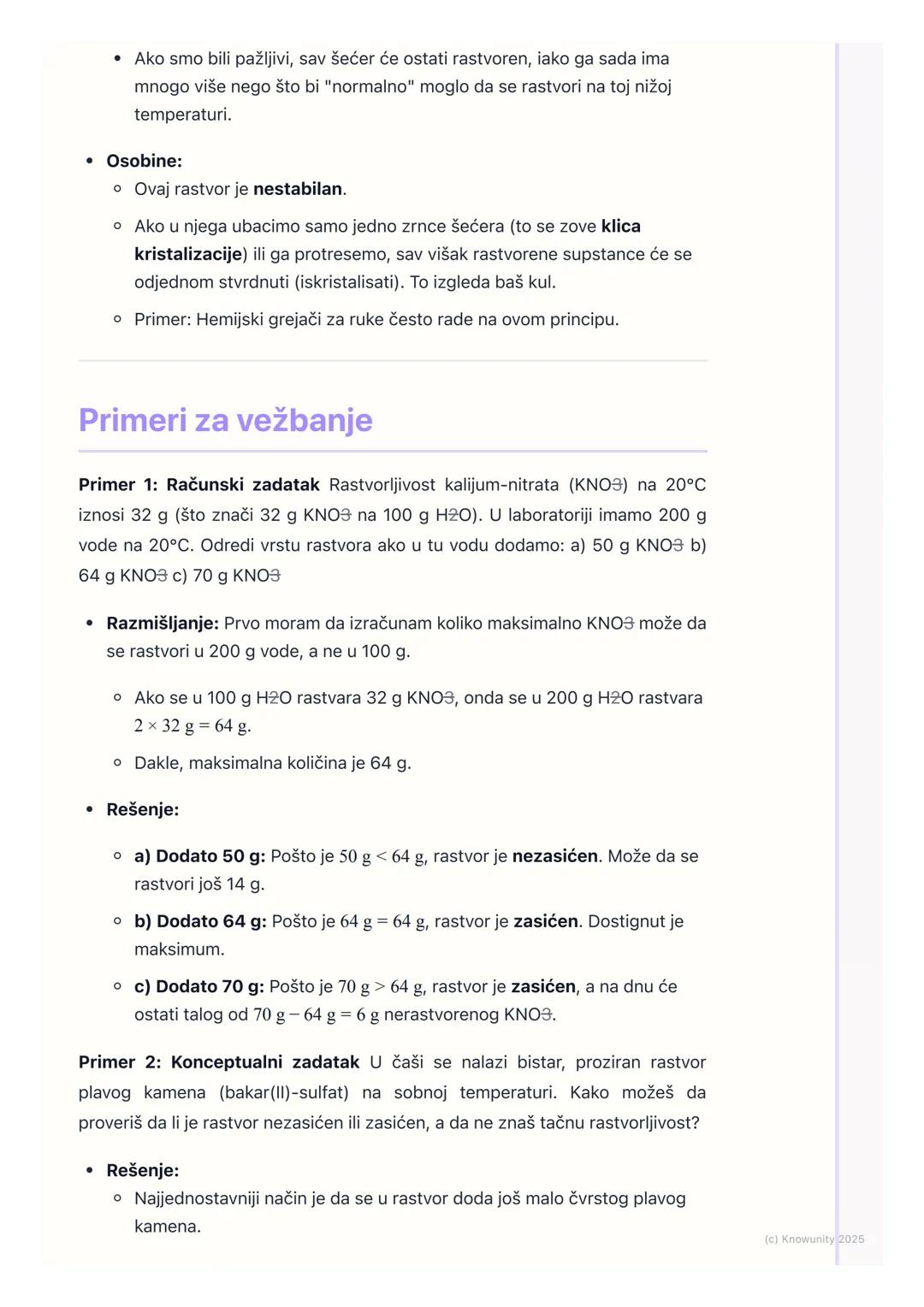 # Vrste rastvora

Uvod u vrste rastvora

Rastvori se razlikuju po tome koliko rastvorene supstance sadrže u određenoj
količini rastvarača. N