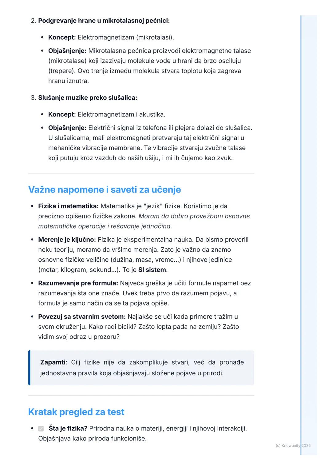 # Šta je fizika?

Šta je fizika?

Fizika je jedna od osnovnih prirodnih nauka. Ona proučava osnovne zakone
prirode, materiju, energiju i nji