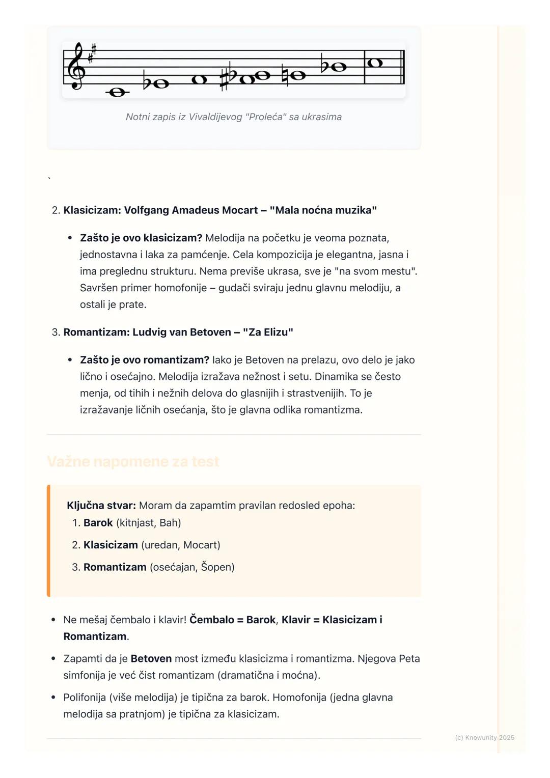 # Muzičke epohe

Uvod u muzičke epohe

Muzika se kroz istoriju stalno menjala. Kao što su se menjali odeća, slike i
građevine, tako se menja