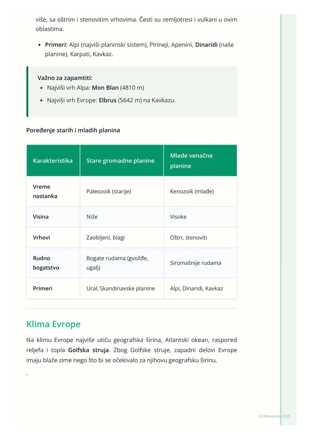 # Prirodne odlike Evrope (reljef,
klima, hidrografija, biljni i
životinjski svet)

Prirodne odlike Evrope

Evropa je kontinent sa veoma razn