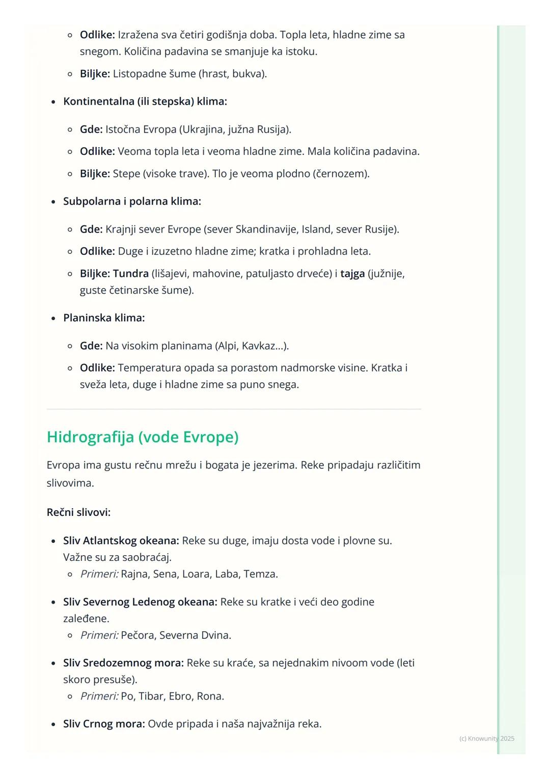 # Prirodne odlike Evrope (reljef,
klima, hidrografija, biljni i
životinjski svet)

Prirodne odlike Evrope

Evropa je kontinent sa veoma razn