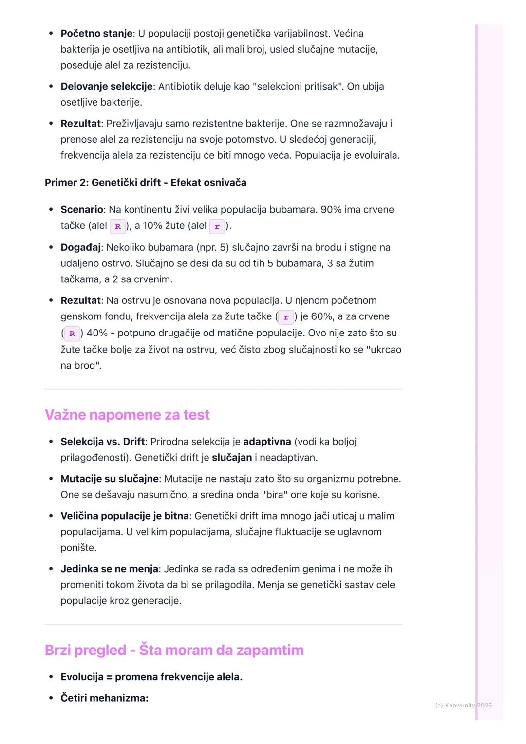 # Mehanizmi evolucije

Mehanizmi evolucije: Kako se populacije menjaju

Evolucija nije samo nešto što se desilo davno. To je proces koji se 