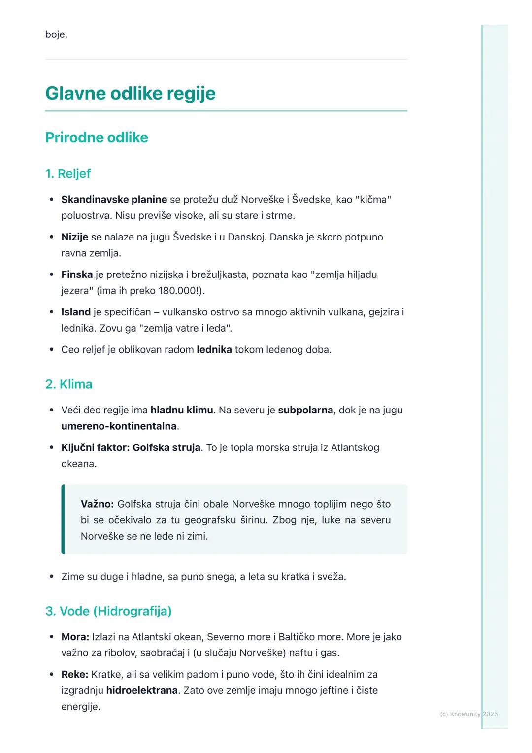 # Opšte karakteristike Severne
Evrope

Opšti pregled i položaj

Severna Evropa obuhvata Skandinavsko poluostrvo, poluostrvo Jiland, Island i