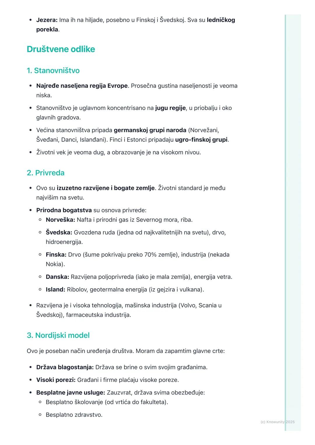 # Opšte karakteristike Severne
Evrope

Opšti pregled i položaj

Severna Evropa obuhvata Skandinavsko poluostrvo, poluostrvo Jiland, Island i