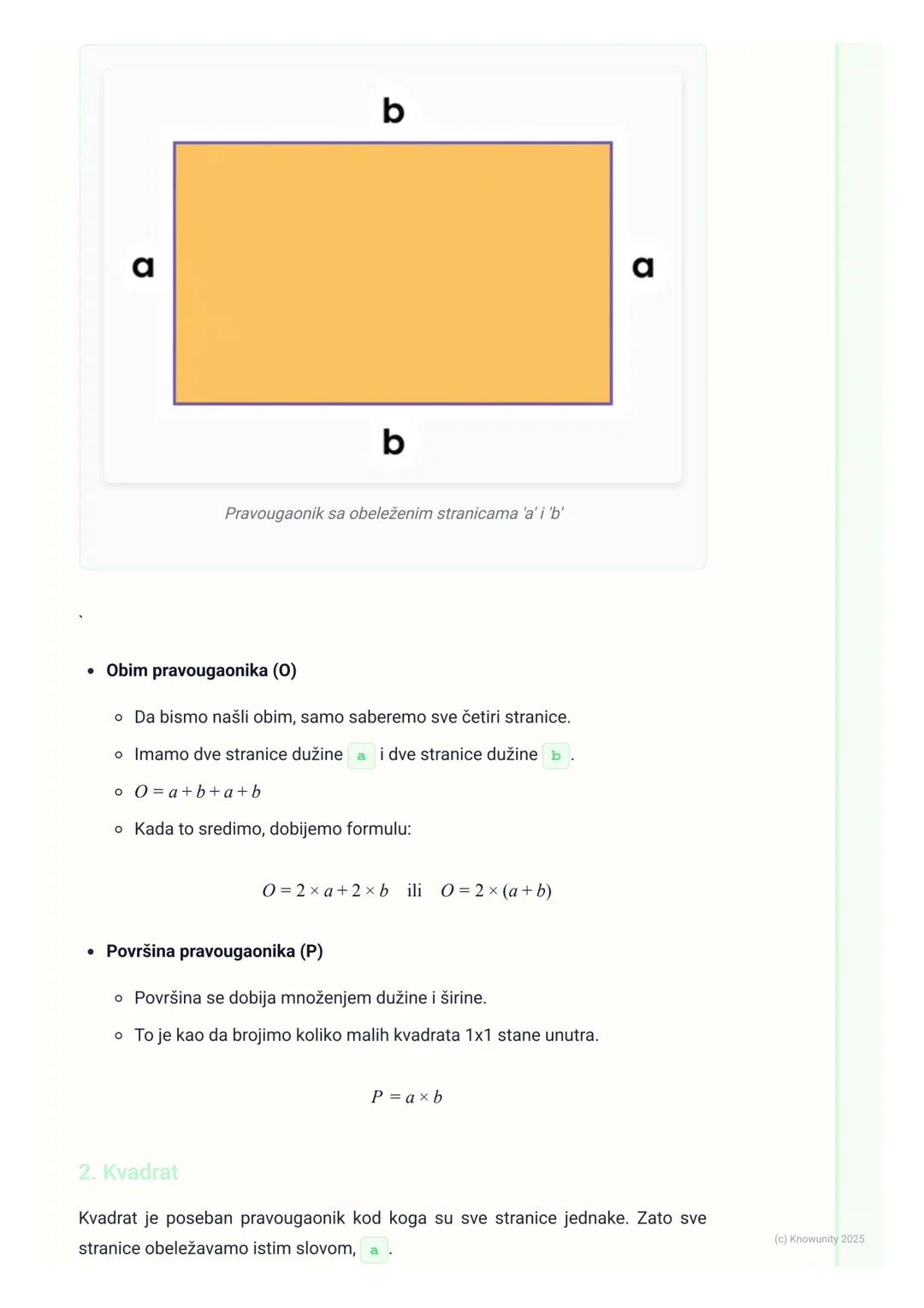 # Obim i površina četvorougla

Uvod u obim i površinu četvorougla

Četvorouglovi su svuda oko nas tabla u učionici, sveska, prozor, fudbalsk