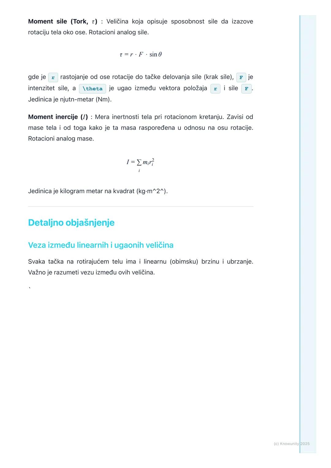 # Rotaciono kretanje

Uvod u rotaciono kretanje

Do sada smo uglavnom posmatrali translatorno kretanje, gde se telo kao celina
kreće sa jedn