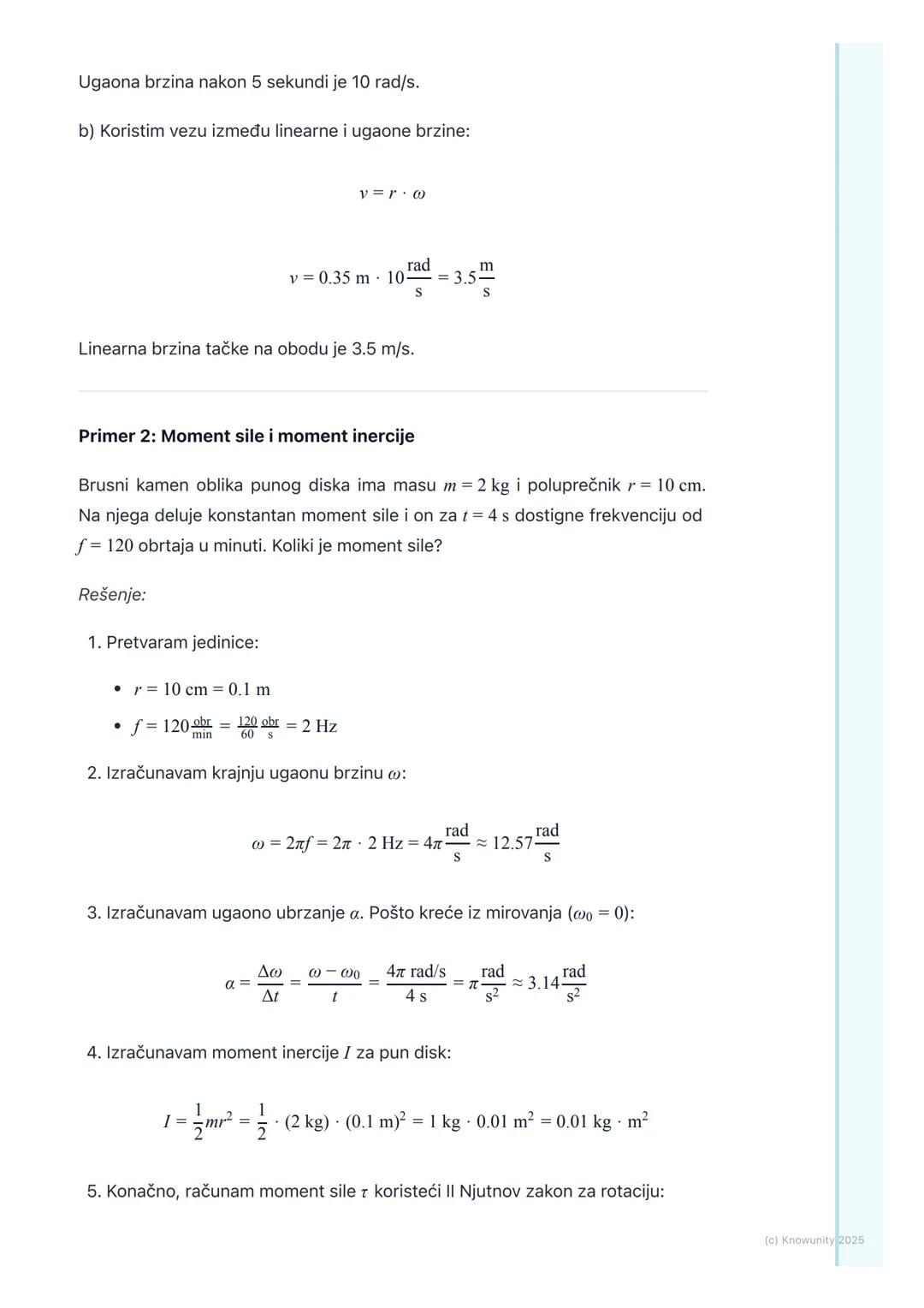 # Rotaciono kretanje

Uvod u rotaciono kretanje

Do sada smo uglavnom posmatrali translatorno kretanje, gde se telo kao celina
kreće sa jedn