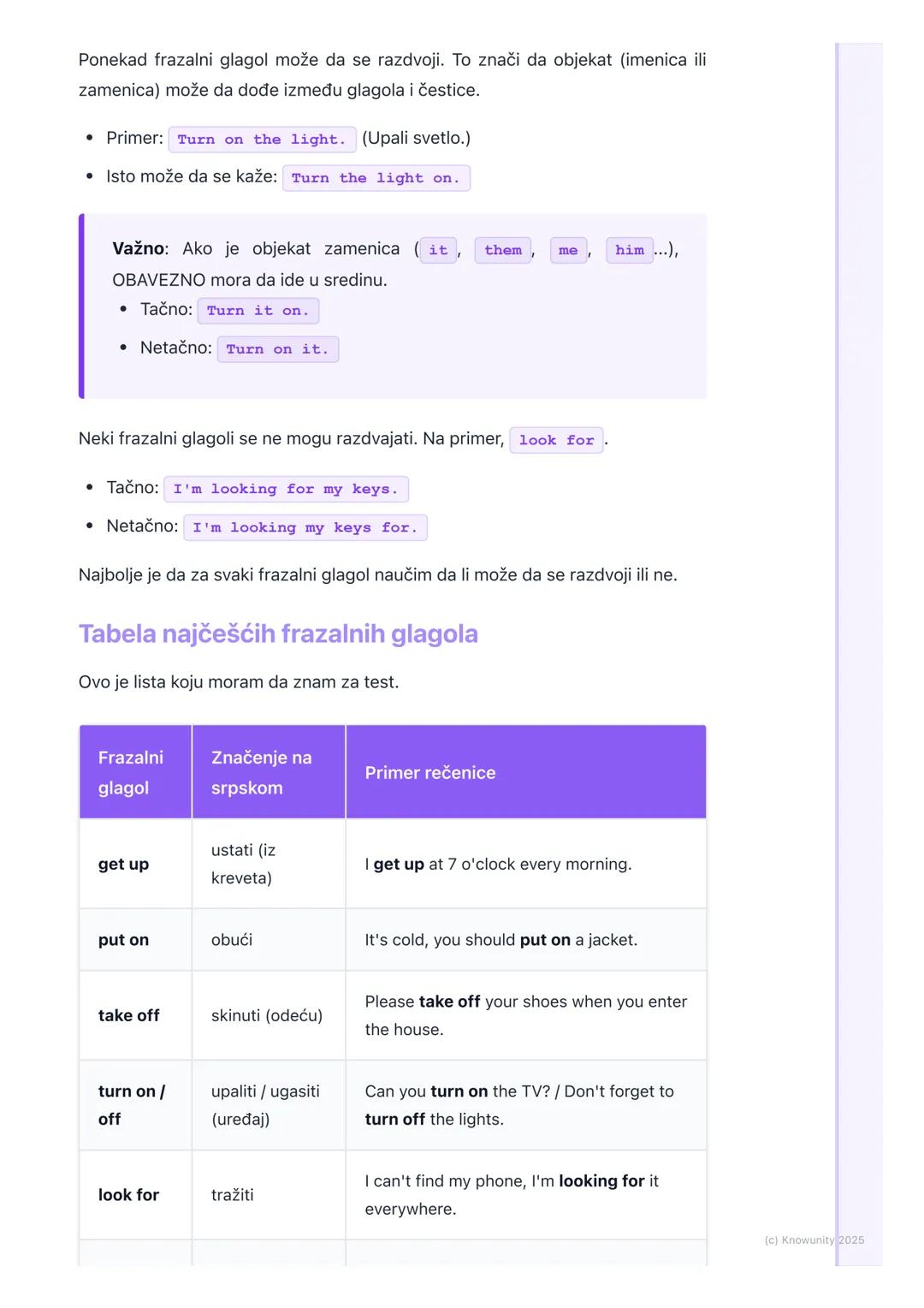# Frazalni glagoli (Phrasal
Verbs)

Šta su frazalni glagoli?

Frazalni glagoli su jako česti u engleskom jeziku, posebno u svakodnevnom
govo