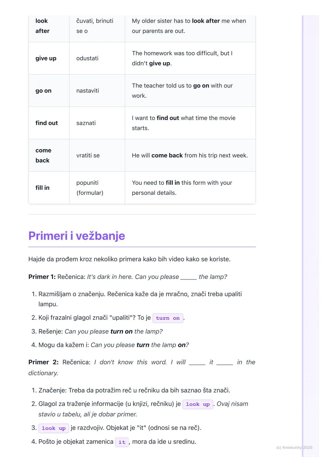 # Frazalni glagoli (Phrasal
Verbs)

Šta su frazalni glagoli?

Frazalni glagoli su jako česti u engleskom jeziku, posebno u svakodnevnom
govo