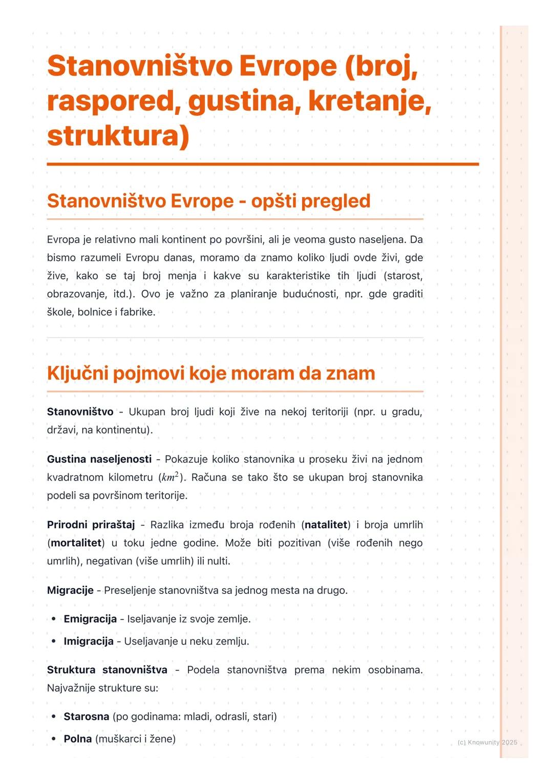 # Stanovništvo Evrope (broj, 
raspored, gustina, kretanje,
struktura)

Stanovništvo Evrope - opšti pregled

Evropa je relativno mali kontine