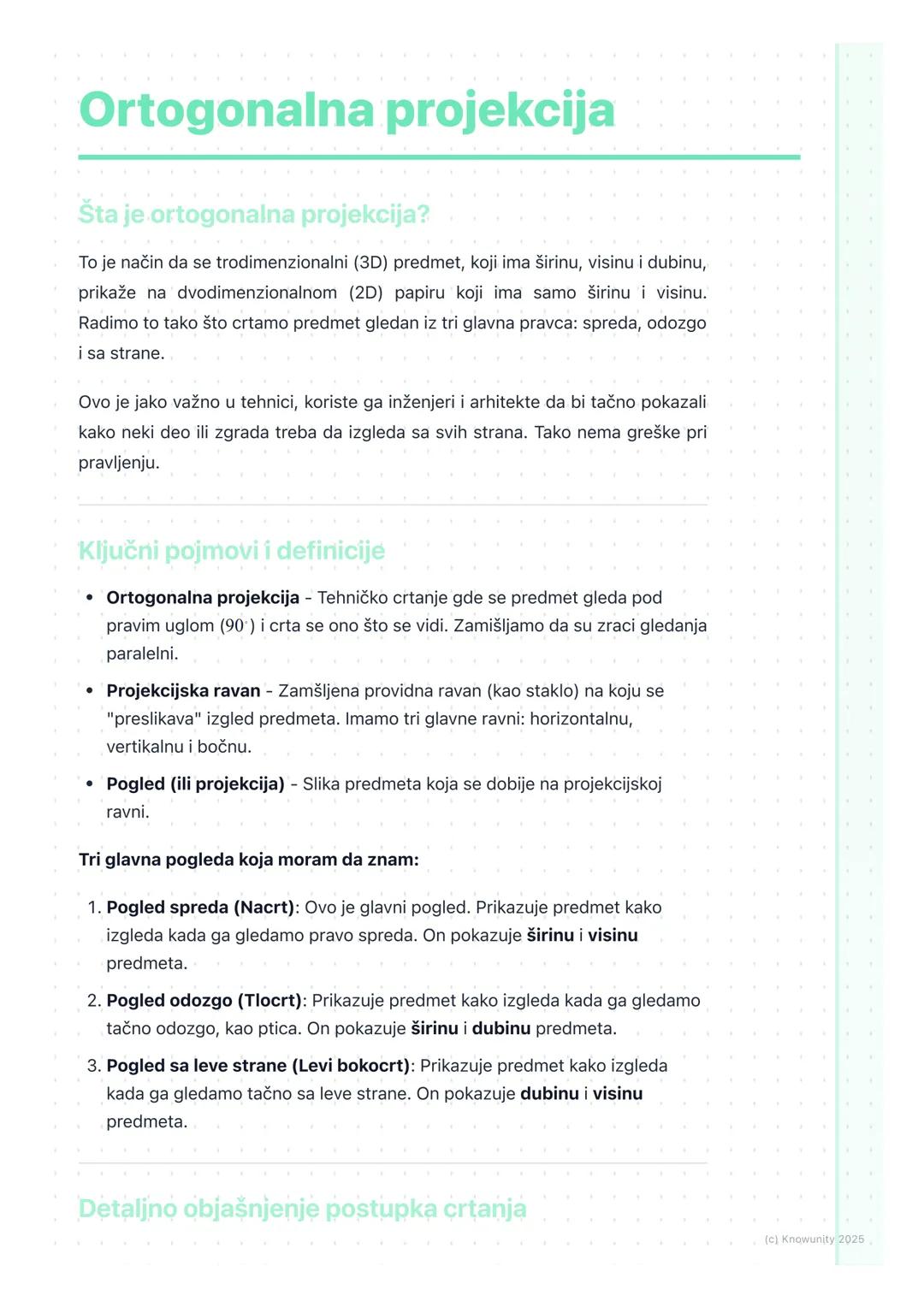 # Ortogonalna projekcija

Šta je ortogonalna projekcija?

To je način da se trodimenzionalni (3D) predmet, koji ima širinu, visinu i dubinu,