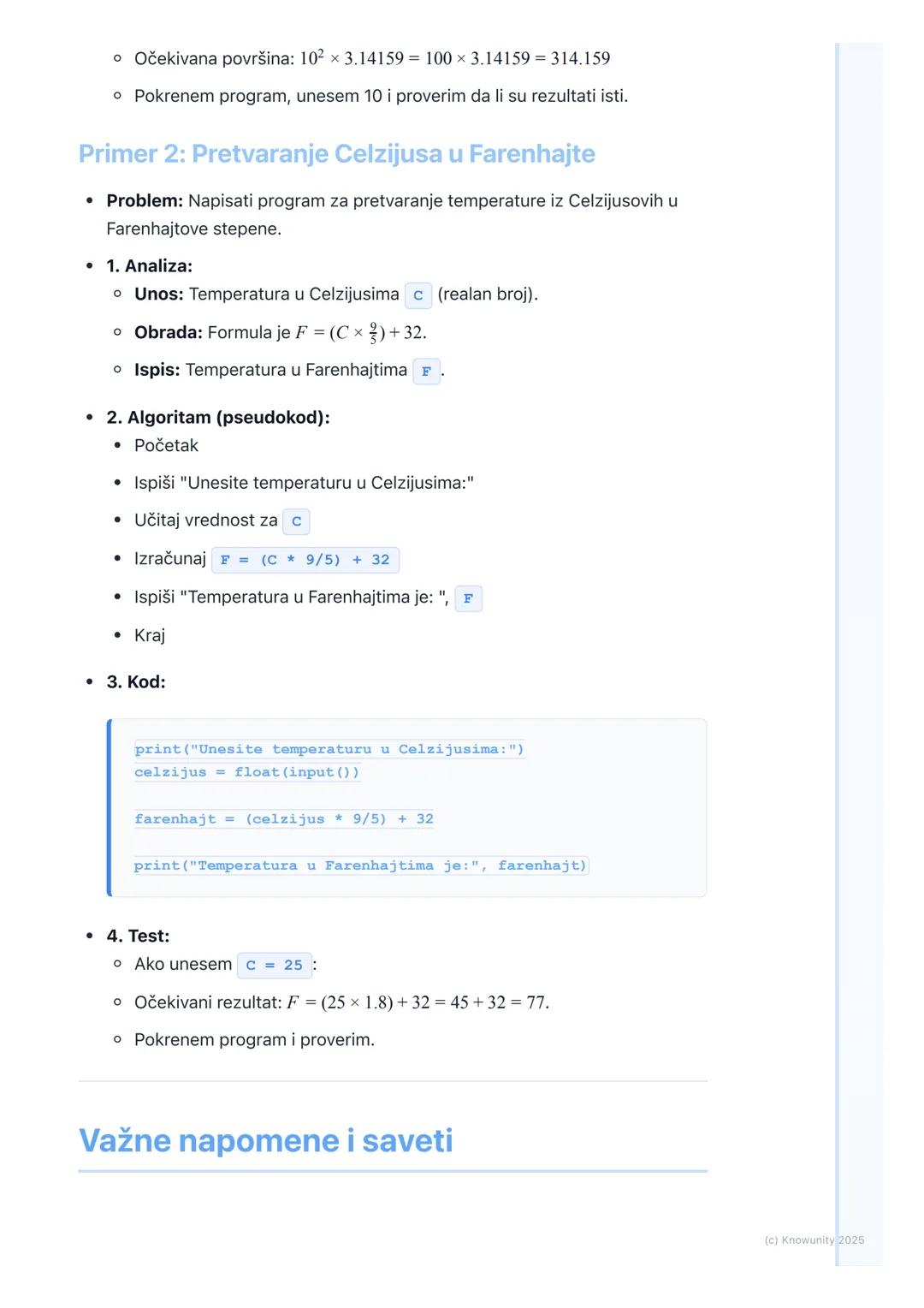 # Izrada jednostavnih programa

Uvod u izradu jednostavnih programa

Ovo je deo gde prelazimo sa teorije na praksu. Učićemo kako da napišemo