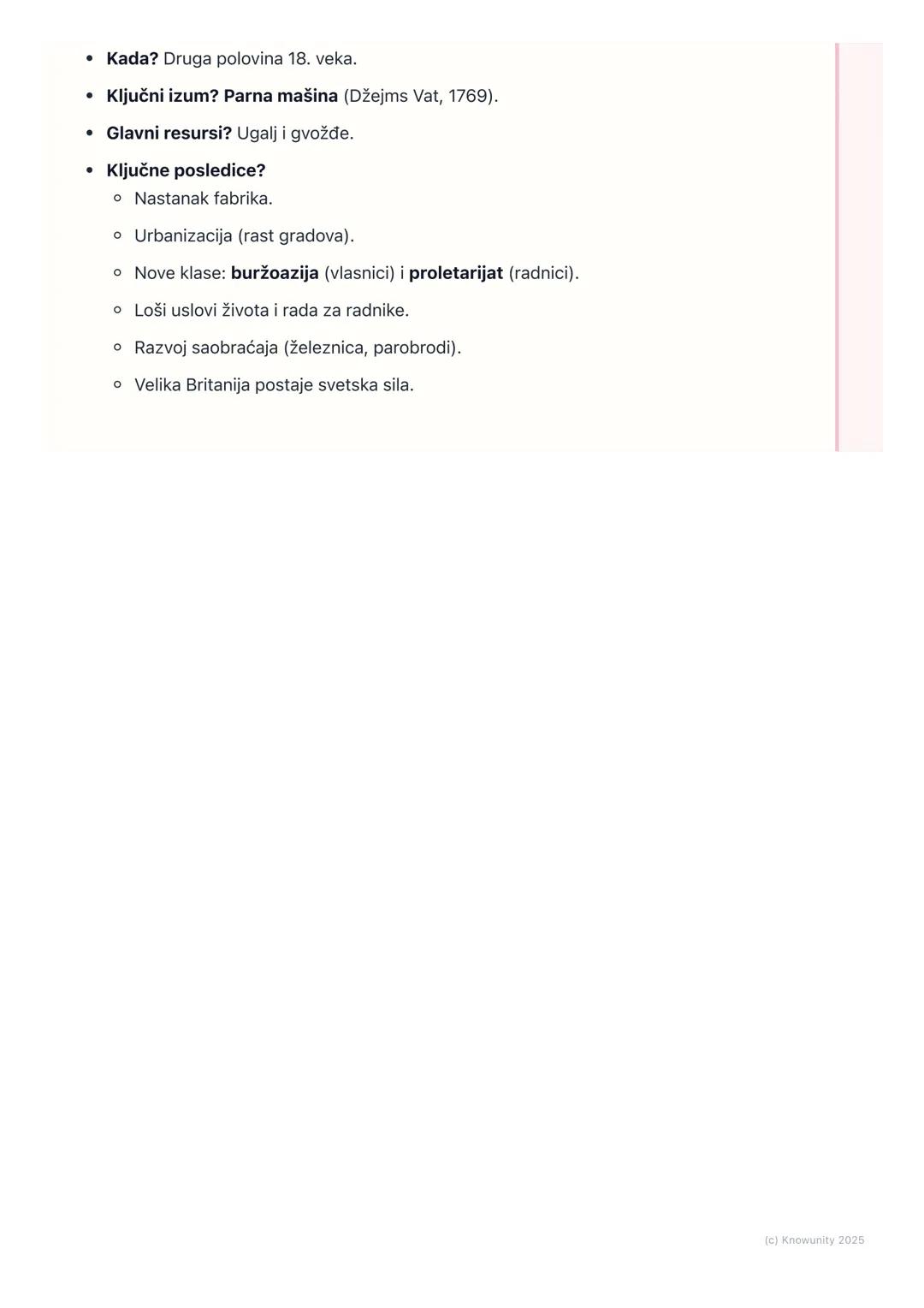 # Industrijska revolucija i njene
posledice

Uvod u industrijsku revoluciju

Industrijska revolucija je period velikih promena u drugoj polo