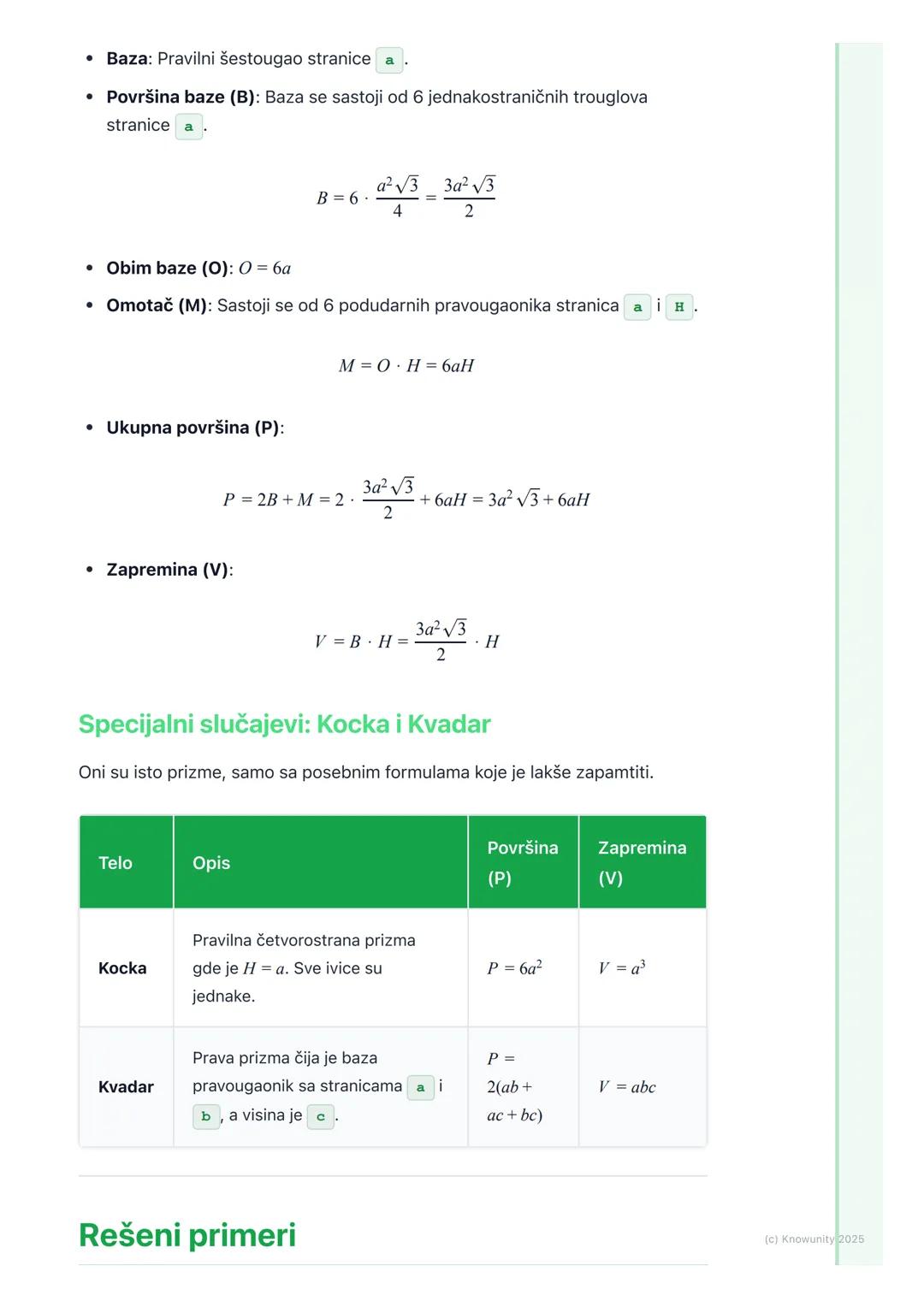 # Površina i zapremina prizme

## Prizma - uvod i osnovni pojmovi

Prizma je geometrijsko telo ograničeno sa dva podudarna i paralelna
mnogo