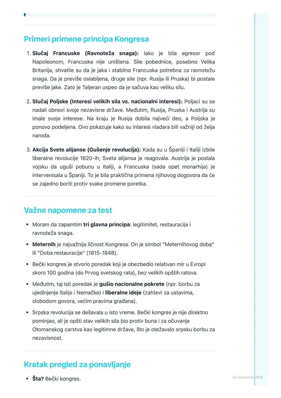 # Bečki kongres i obnova Evrope

Bečki kongres i obnova Evrope

Posle poraza Napoleona 1814. i konačno 1815. godine, Evropa je bila u haosu.