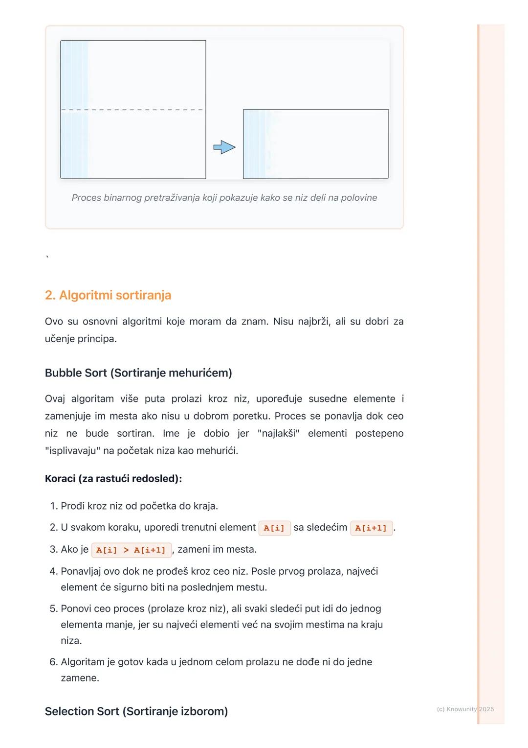 # Algoritmi sortiranja i
pretraživanja

Uvod u algoritme sortiranja i pretraživanja

Algoritmi sortiranja i pretraživanja su osnovni koncept