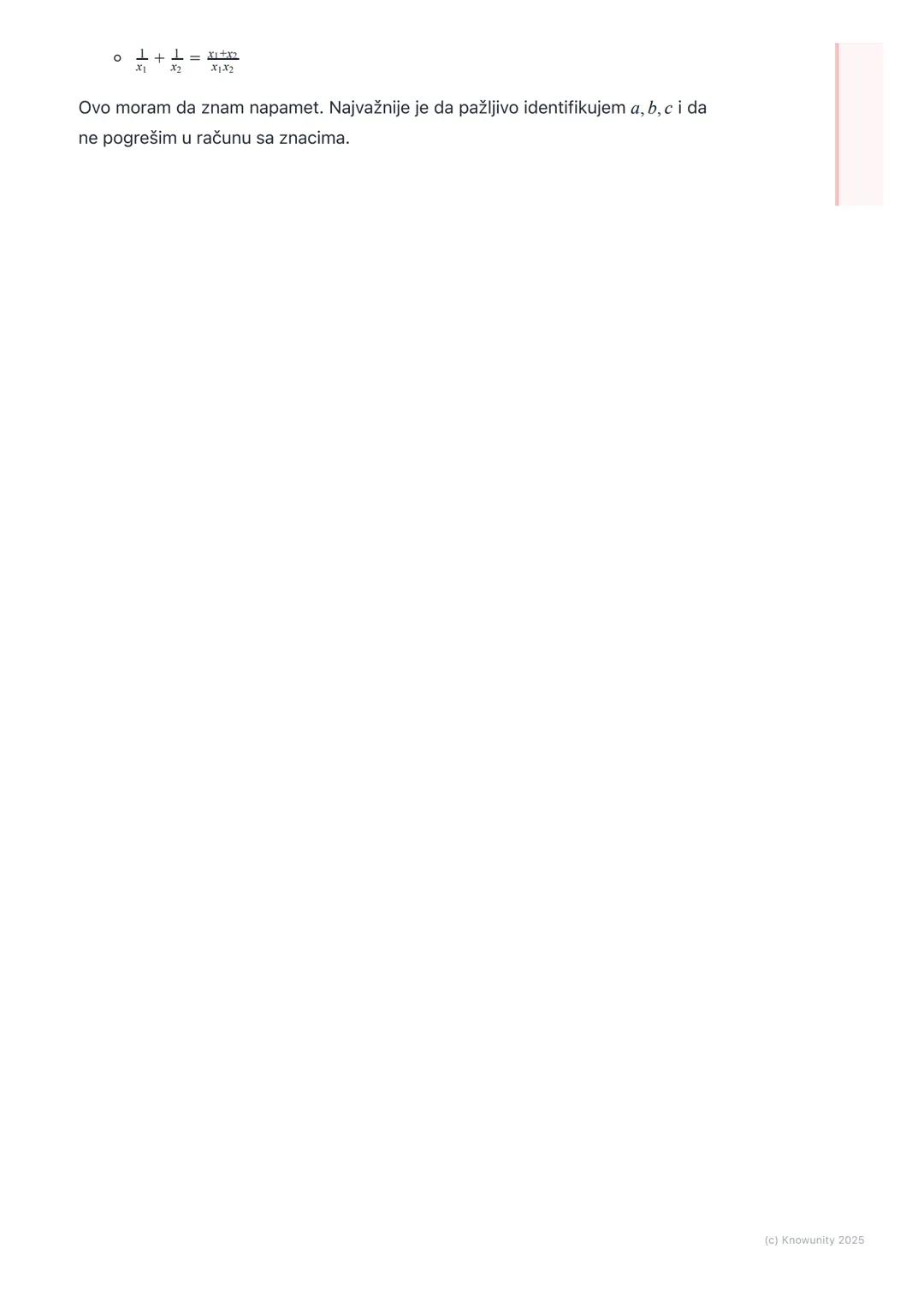 # Vijetove formule

Uvod u Vijetove formule

Vijetove formule su pravila koja povezuju rešenja (korene) kvadratne jednačine
sa njenim koefic