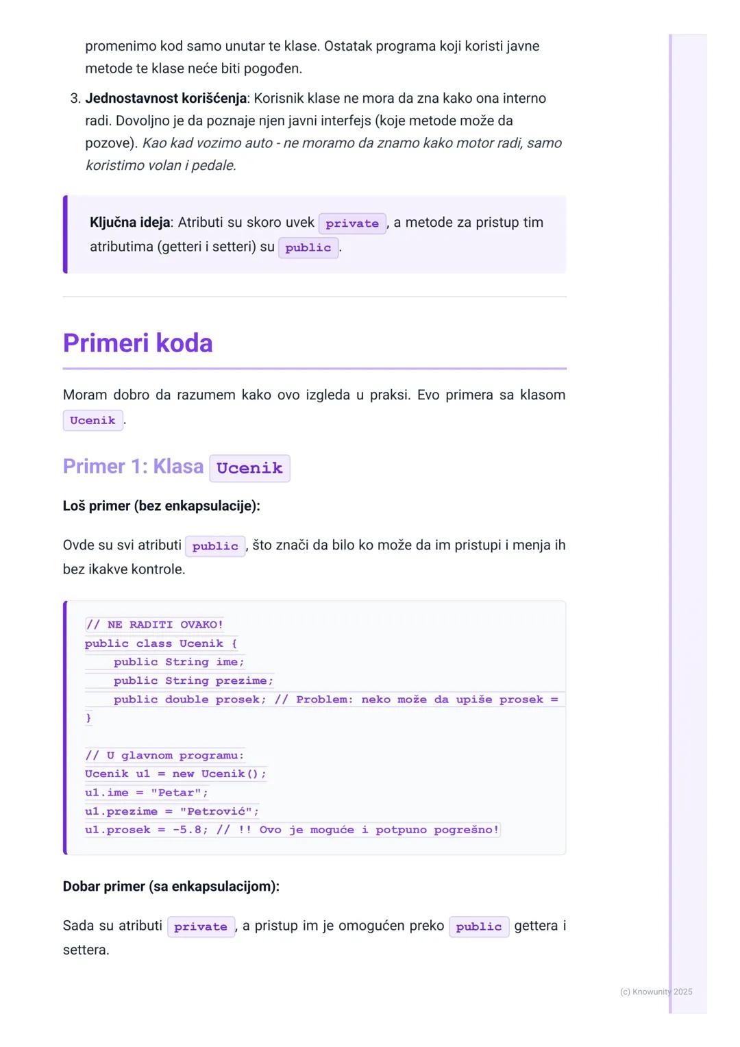 # Enkapsulacija

Šta je enkapsulacija?

Enkapsulacija je jedan od četiri osnovna stuba objektno-orijentisanog
programiranja (OOP), pored nas