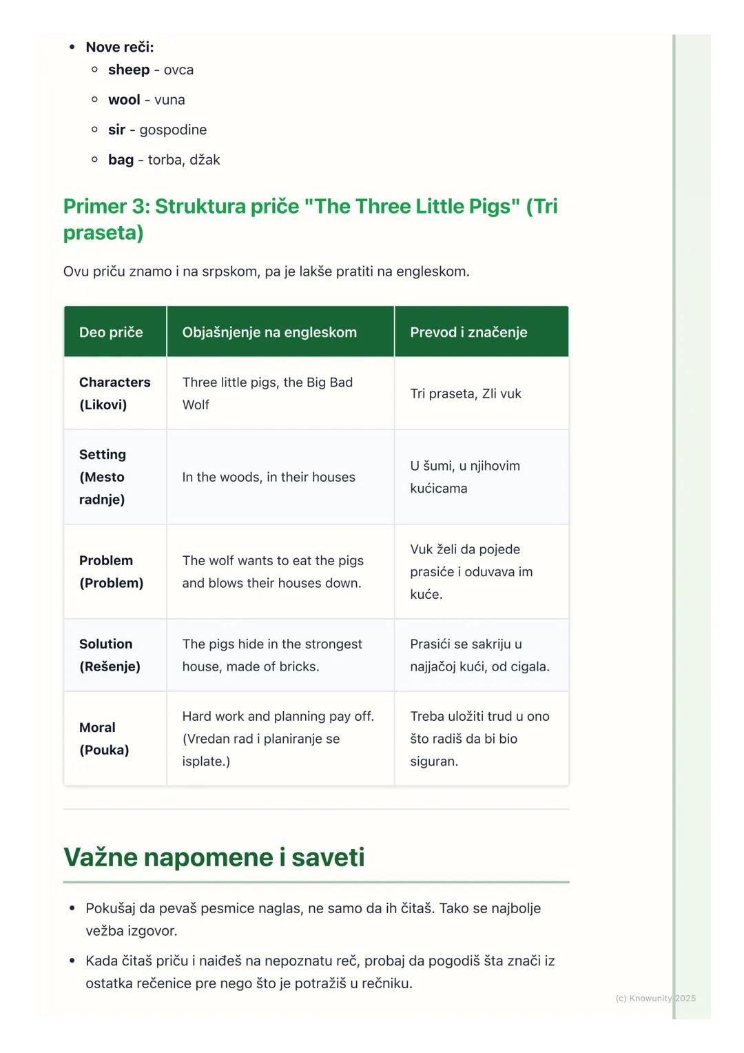 # Pesme i priče

## Uvod: Zašto učimo pesme i priče?

Učenje pesama, brojalica i kratkih priča na engleskom je super način da se
lakše nauči