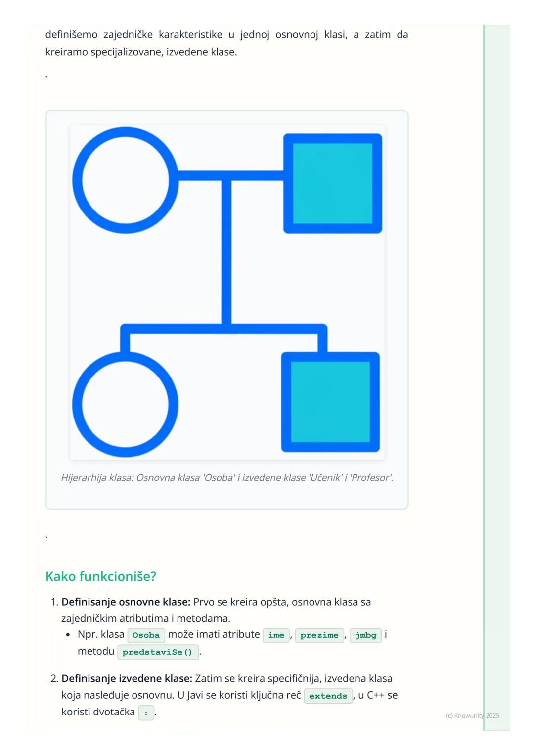 # Nasleđivanje

Uvod u nasleđivanje

Nasleđivanje je jedan od osnovnih stubova objektno-orijentisanog
programiranja (OOP), pored enkapsulaci