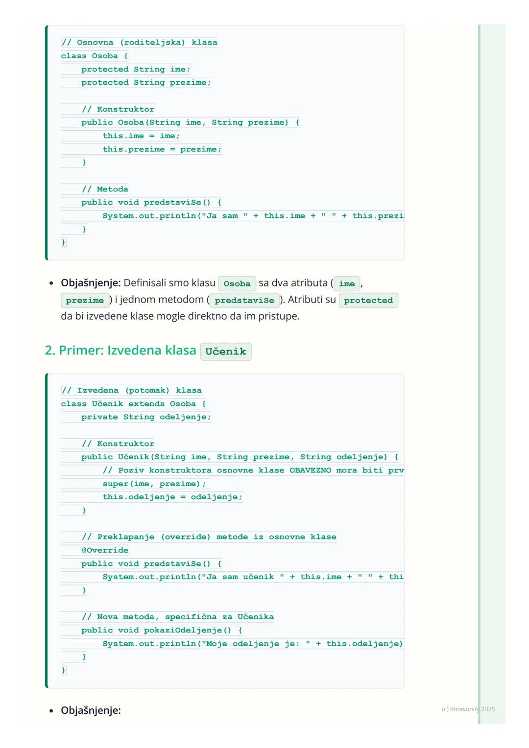 # Nasleđivanje

Uvod u nasleđivanje

Nasleđivanje je jedan od osnovnih stubova objektno-orijentisanog
programiranja (OOP), pored enkapsulaci