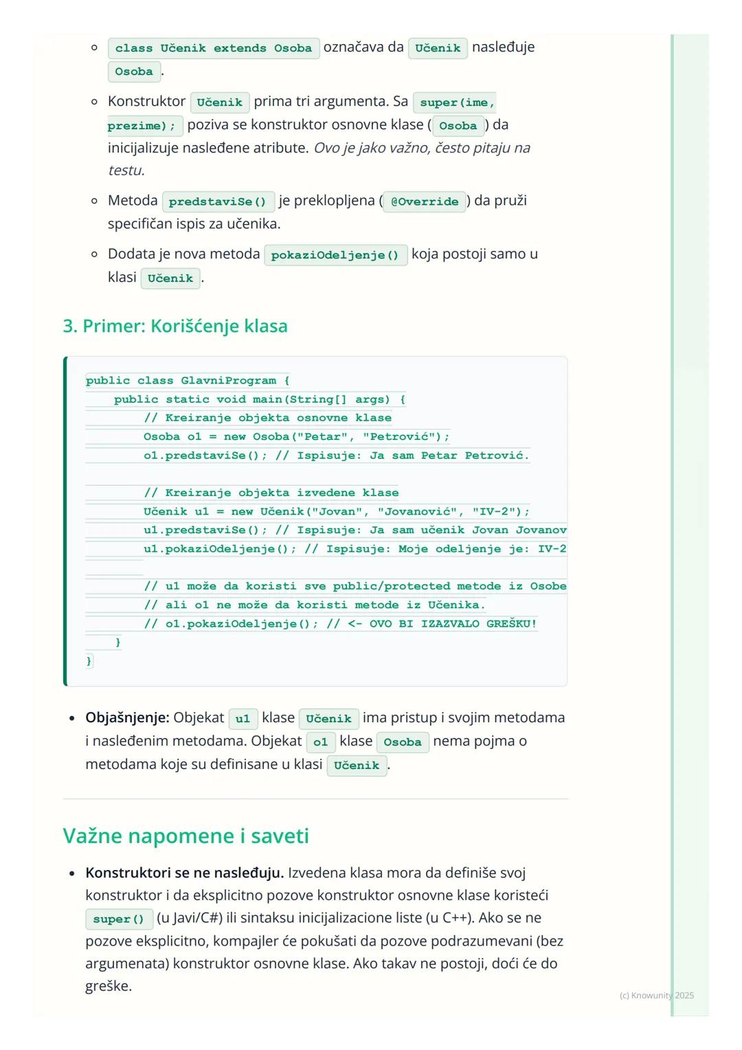 # Nasleđivanje

Uvod u nasleđivanje

Nasleđivanje je jedan od osnovnih stubova objektno-orijentisanog
programiranja (OOP), pored enkapsulaci