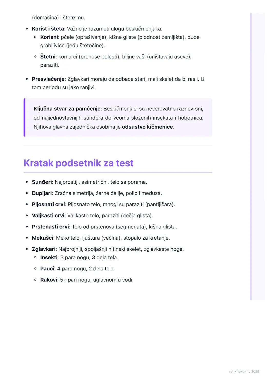 # Beskičmenjaci

Uvod u beskičmenjake

Beskičmenjaci su životinje koje nemaju kičmu, odnosno kičmeni stub. Oni čine
ogromnu većinu svih živo