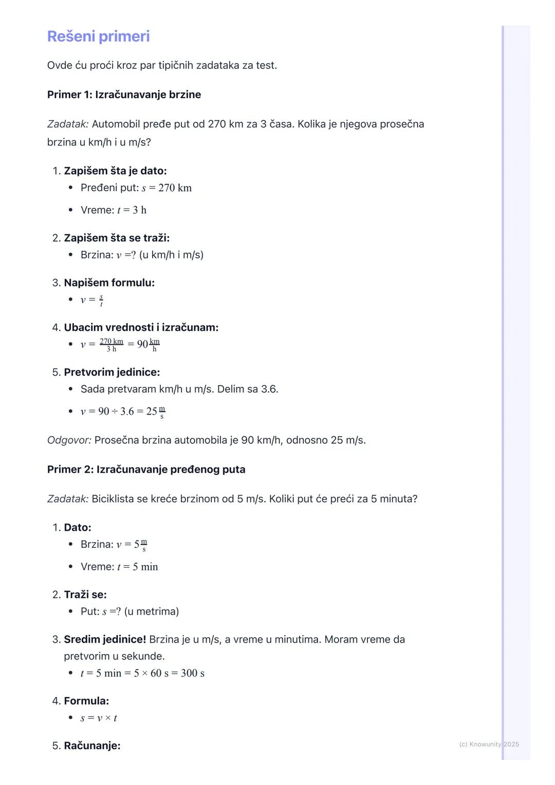 # Brzina

Šta je brzina?

Brzina je fizička veličina koja nam govori koliko brzo se neko telo kreće. To je u
stvari pređeni put u nekom odre