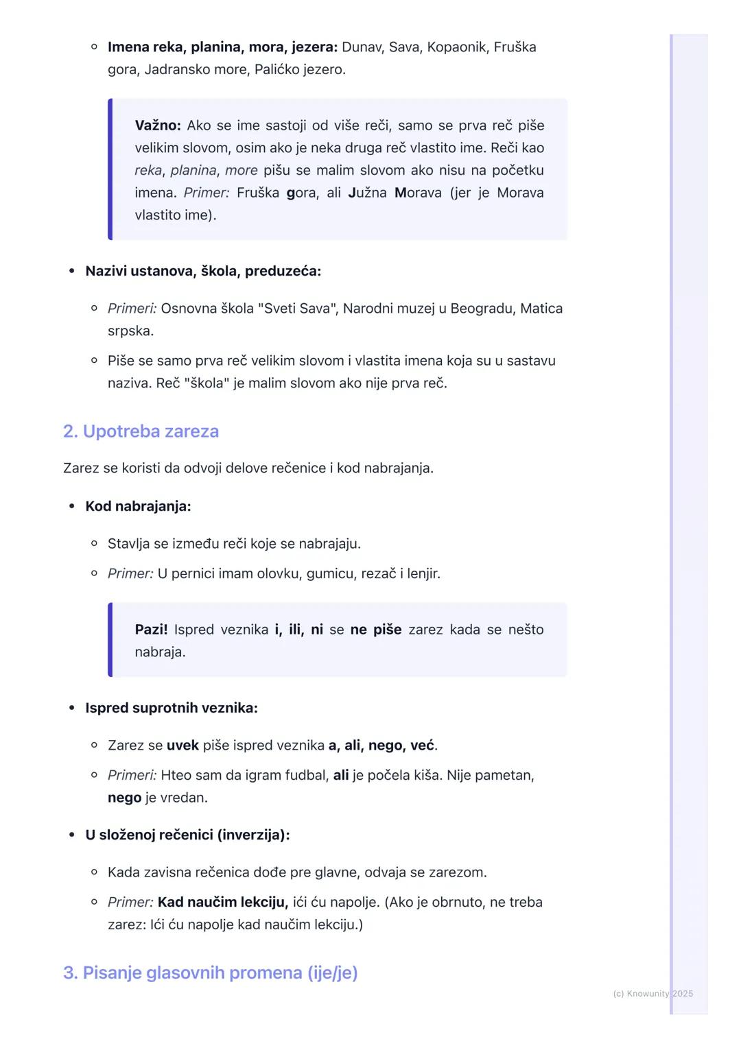 # Pravopis

## Pravopis - podsetnik za kontrolni

Pravopis su pravila o pravilnom pisanju. Moram ovo dobro da naučim za
kontrolni, ali i za 