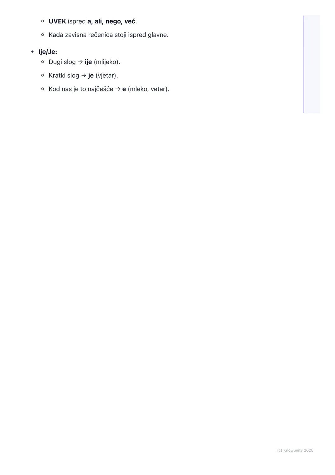 # Pravopis

## Pravopis - podsetnik za kontrolni

Pravopis su pravila o pravilnom pisanju. Moram ovo dobro da naučim za
kontrolni, ali i za 