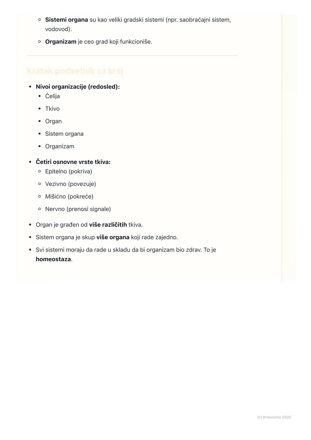 # Organizacija ljudskog tela

Organizacija ljudskog tela

Naše telo je kao jedna veoma složena mašina. Sastoji se od mnogo različitih
delova