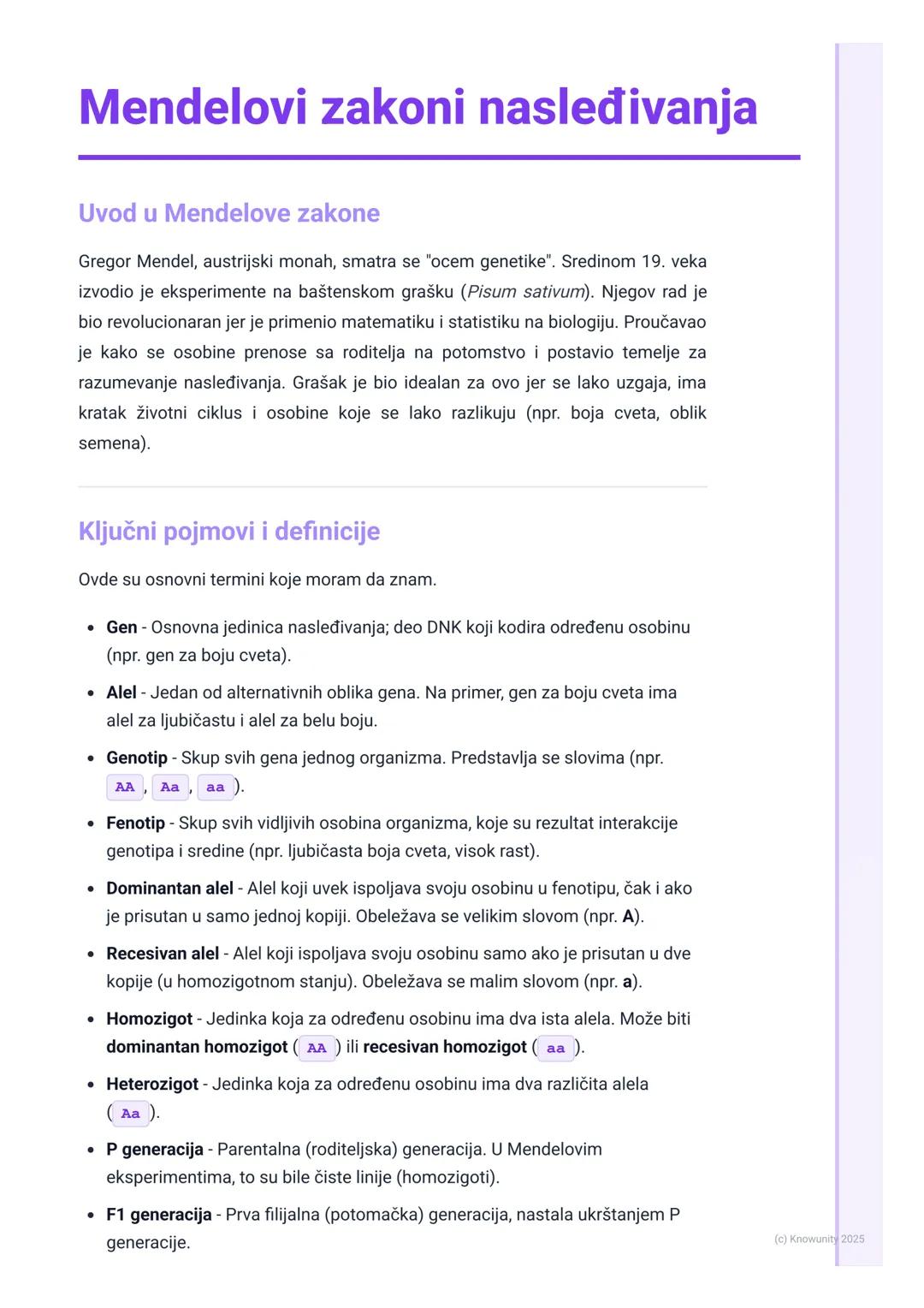 Mendelovi zakoni nasleđivanja