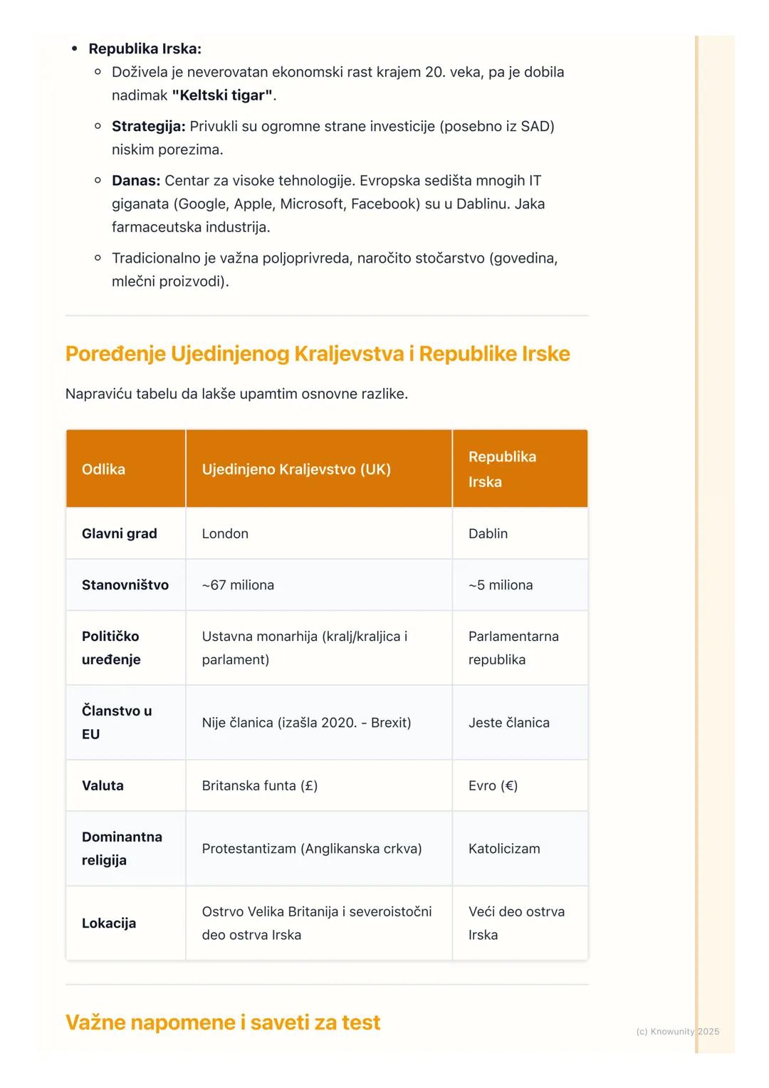 # Geografija Ujedinjenog
Kraljevstva i Irske

Uvodni pregled

Ujedinjeno Kraljevstvo i Irska su ostrvske države na krajnjem zapadu Evrope.
N